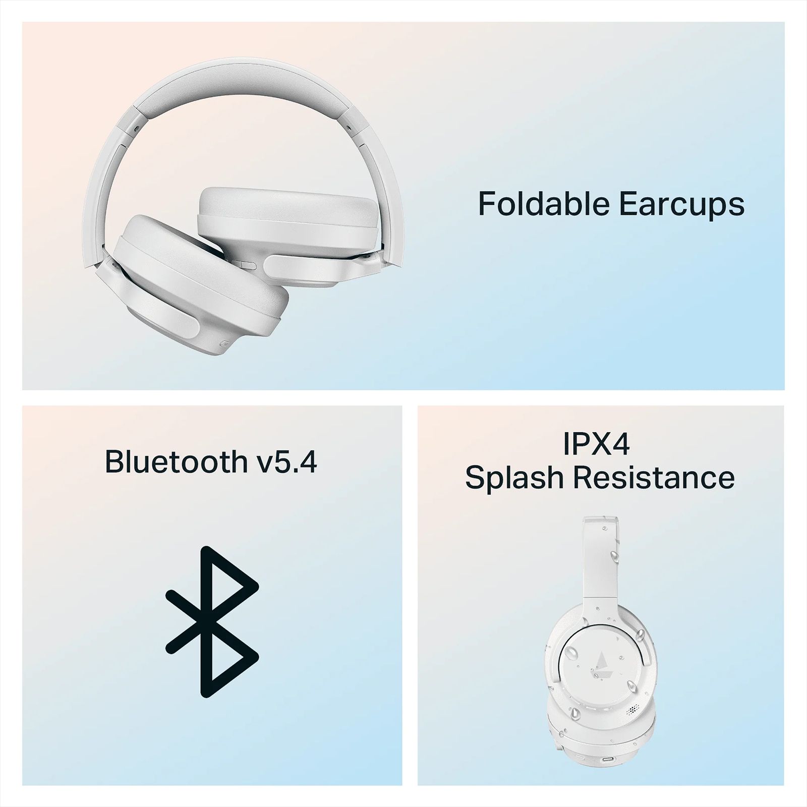 boAt Rockerz 512 ANC Bluetooth Headphone with Mic (ENx Technology, Over Ear, Bold White)_9