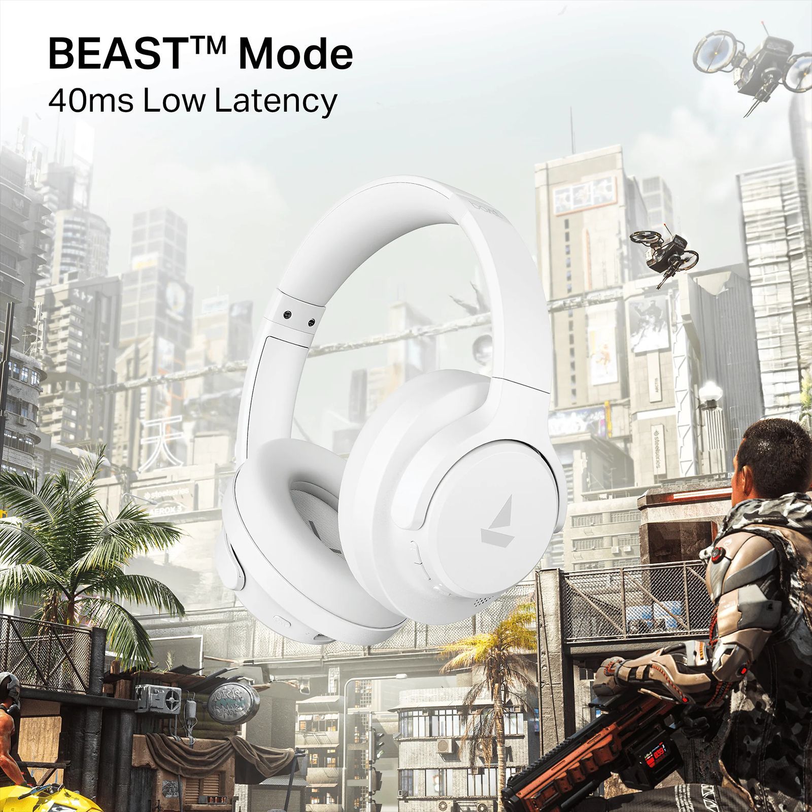 boAt Rockerz 512 ANC Bluetooth Headphone with Mic (ENx Technology, Over Ear, Bold White)_3