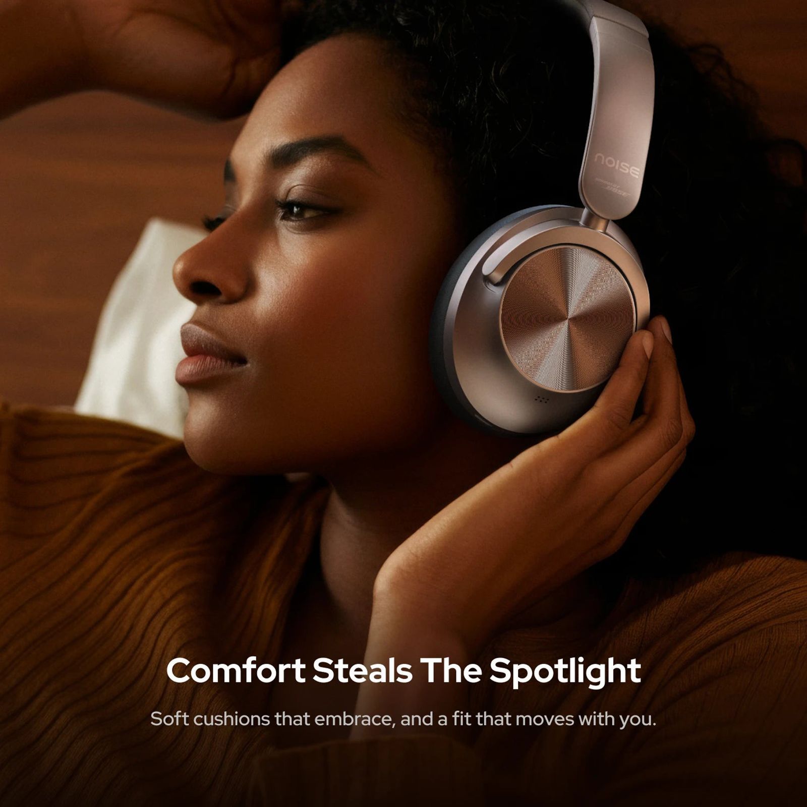 noise Master Buds Max Bluetooth Headphone with Mic (Adaptive Active Noise Cancellation, Over Ear, Onyx)_7