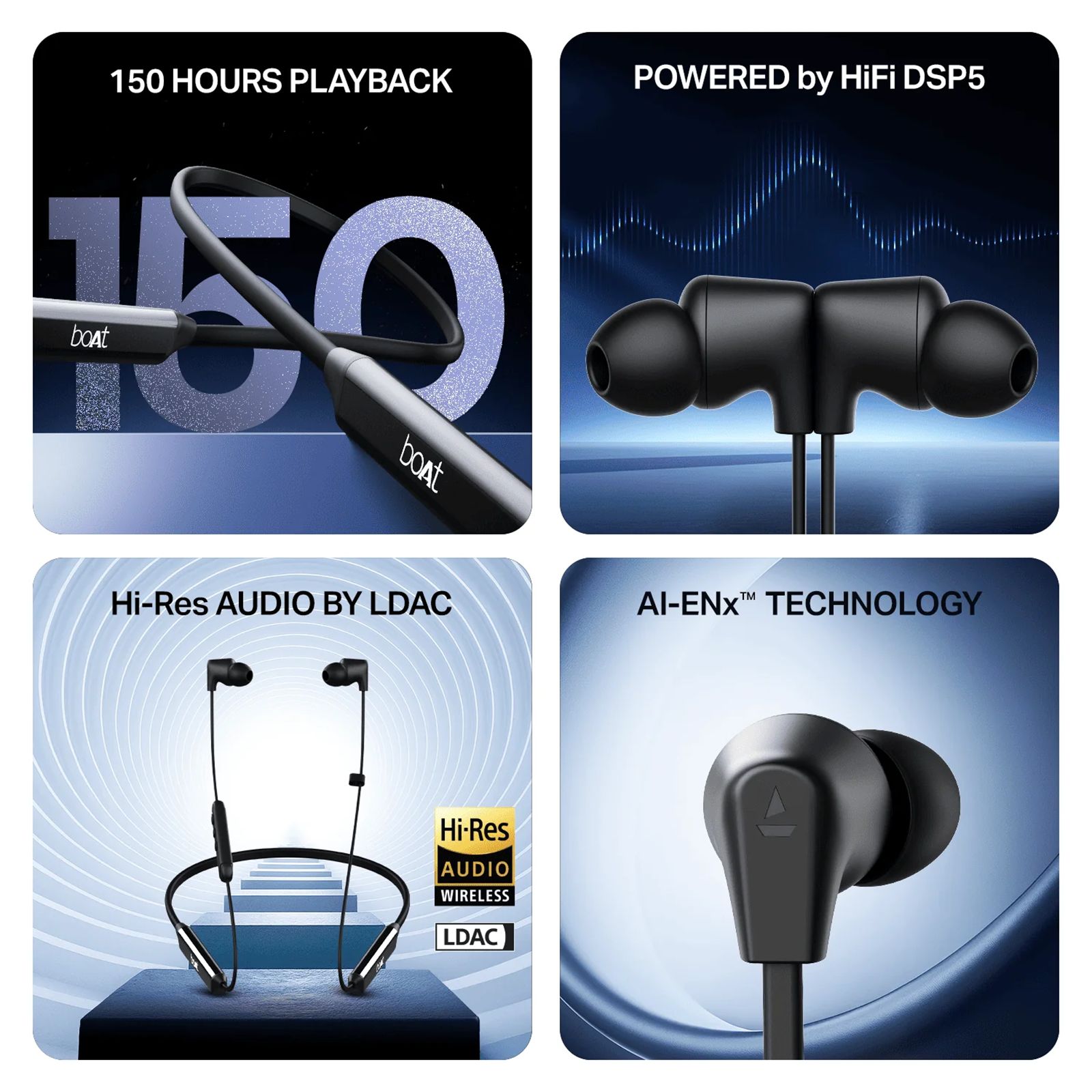 boAt Rockerz Trinity Gen 2 Neckband with AI Environmental Noise Cancellation (IPX5 Water Resistant, 150hrs Playback, Black) _8