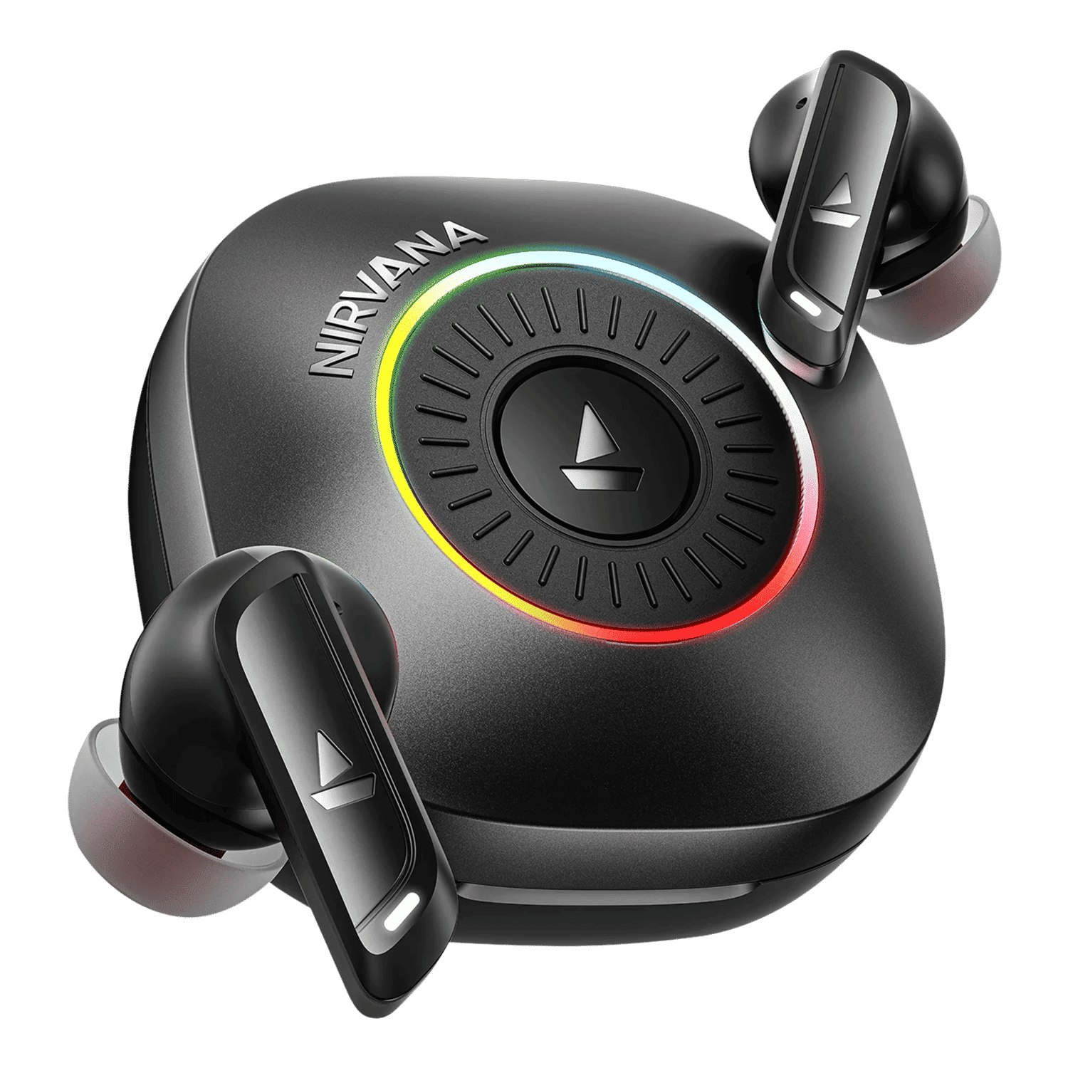 boAt Nirvana Crown PP0031 TWS Earbuds with Hybrid Active Noise Cancellation (IPX4 Water Resistance, ASAP Charge, Gunmetal Grey)_1