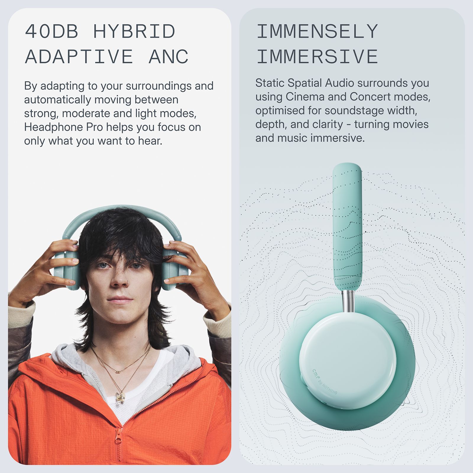 Nothing CMF Headphone Pro A11300009 Bluetooth Headphone with Mic (Hybrid Adaptive Active Noise Cancellation, Over Ear, Light Grey)_7