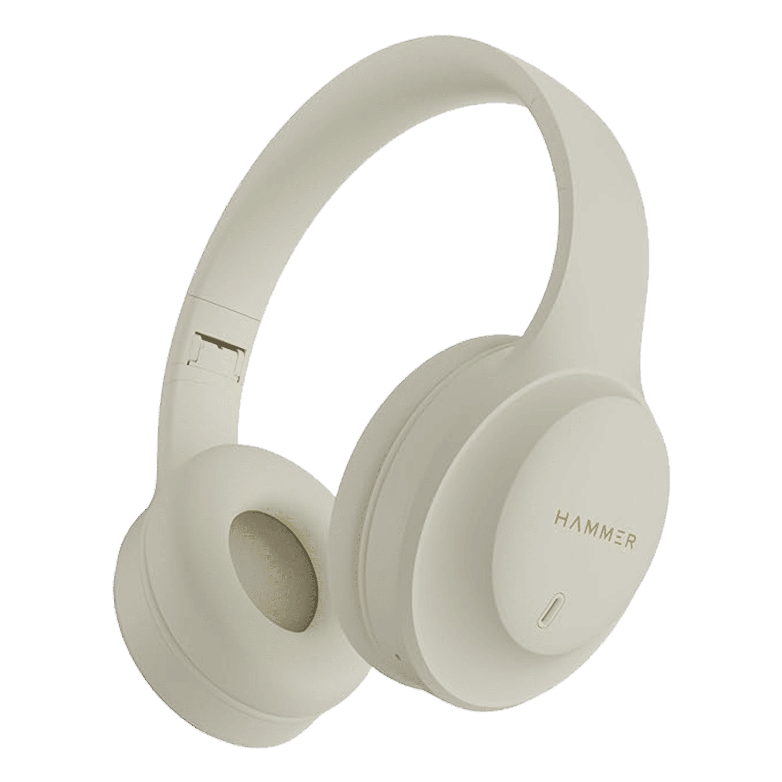 Hammer Bash Plus Bluetooth Head with Mic (Environmental Noise Cancellation, Over Ear, Beige)_1