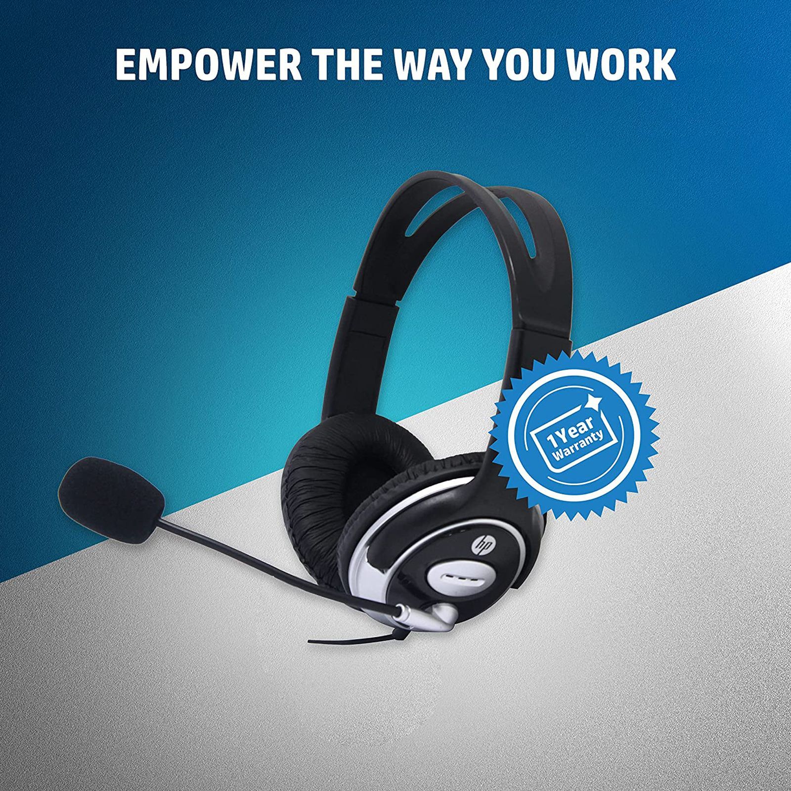 HP HD46024 Wired Headphone with Mic (Over Ear, Black) HP HD46024 Wired Headphone with Mic (Over Ear, Black)_4