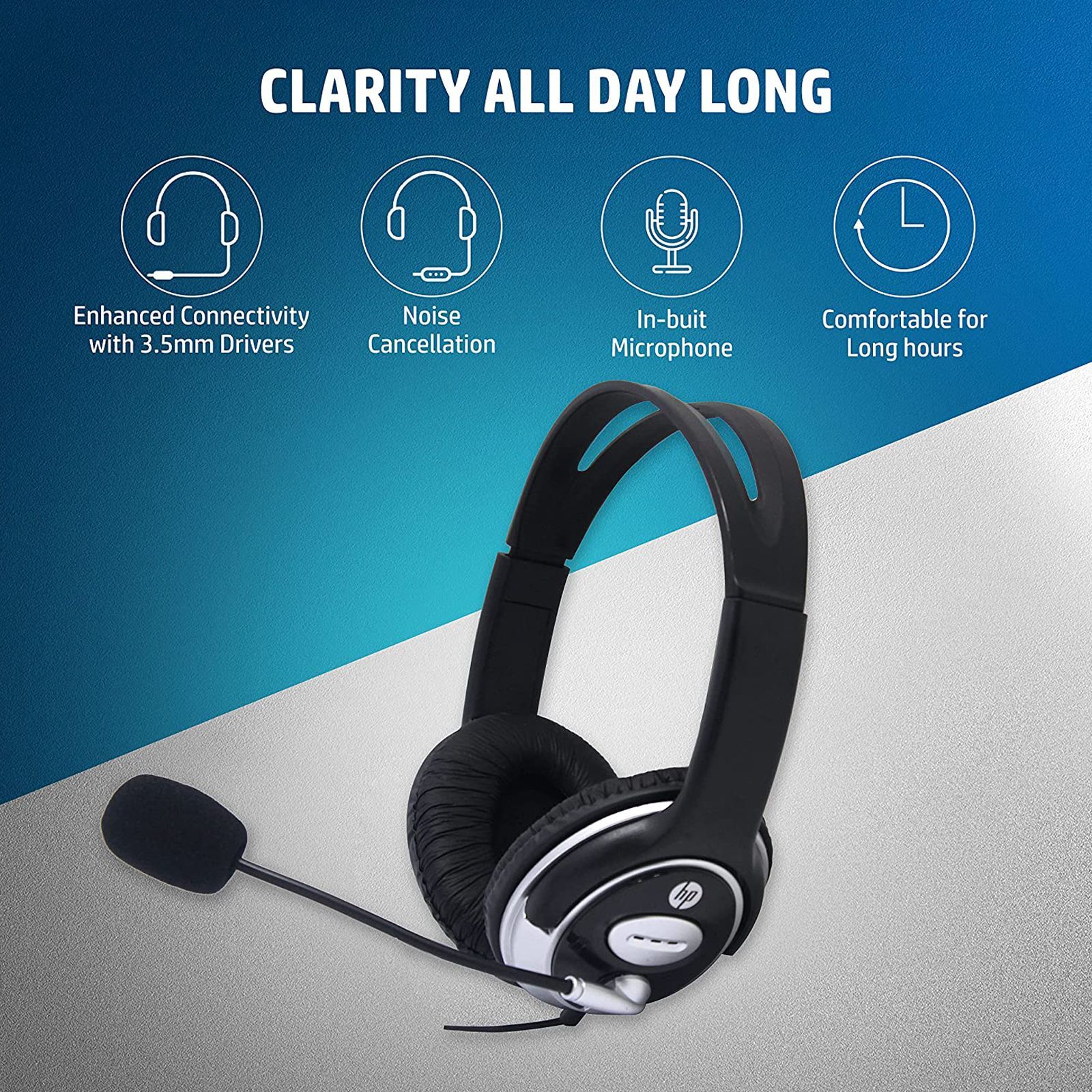 HP HD46024 Wired Headphone with Mic (Over Ear, Black) HP HD46024 Wired Headphone with Mic (Over Ear, Black)_5