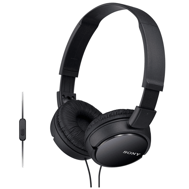 SONY MDR-ZX110AP Wired Headphone with Mic (3.5mm Connector, On Ear, Black) SONY MDR-ZX110AP Wired Headphone with Mic (3.5mm Connector, On Ear, Black)_6