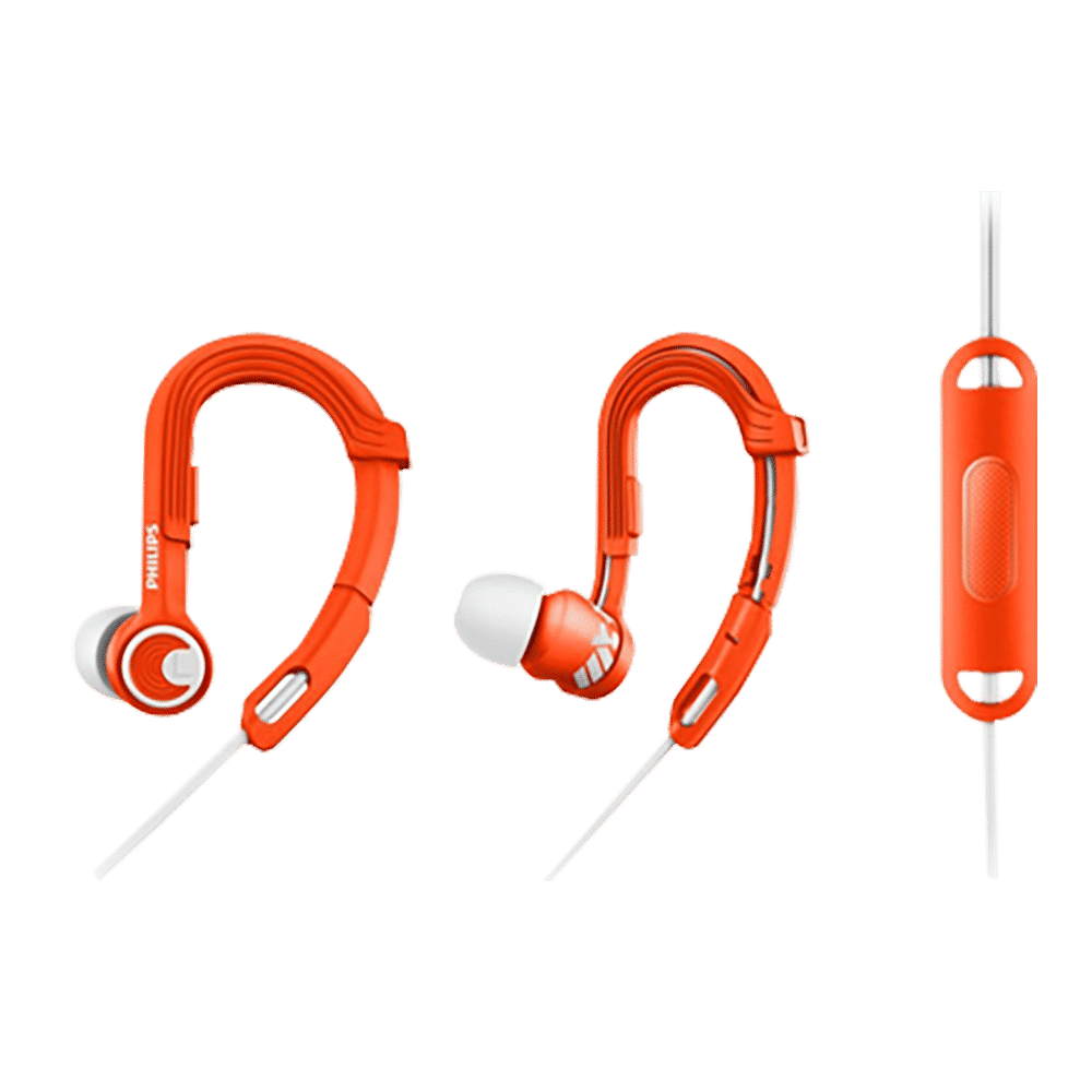 Philips ActionFit Sports In-Ear Wired Earphones with Mic (SHQ3305OR, Orange) Philips ActionFit Sports In-Ear Wired Earphones with Mic (SHQ3305OR, Orange)_1