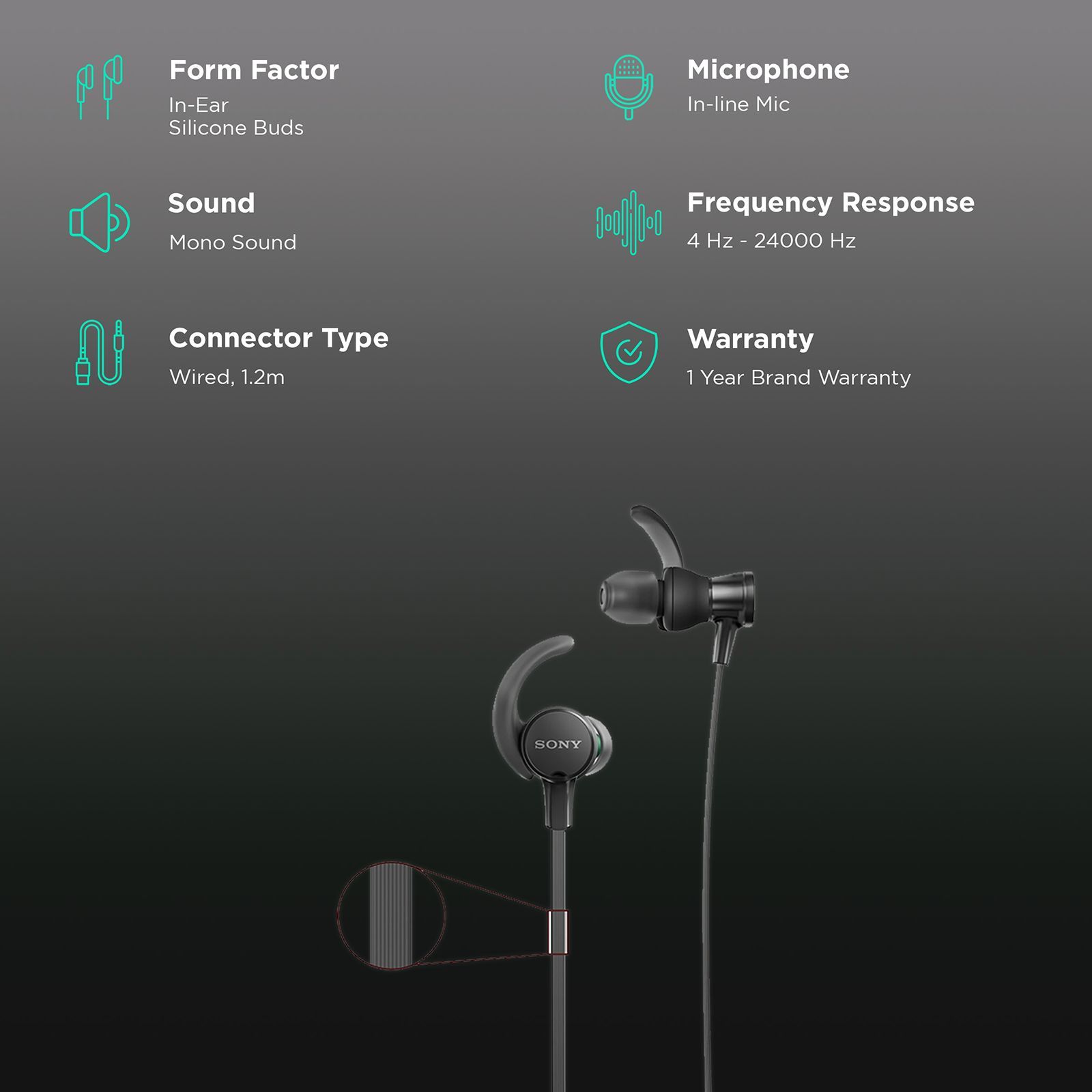 SONY MDR-XB510AS Wired Earphone with Mic (In Ear, Black) SONY MDR-XB510AS Wired Earphone with Mic (In Ear, Black)_2