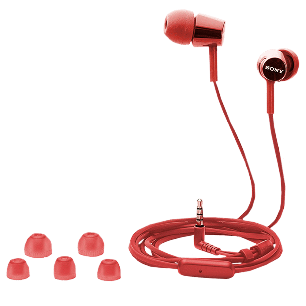 SONY MDR-EX155APRQIN Wired Earphone with Mic (In Ear, Red)_6