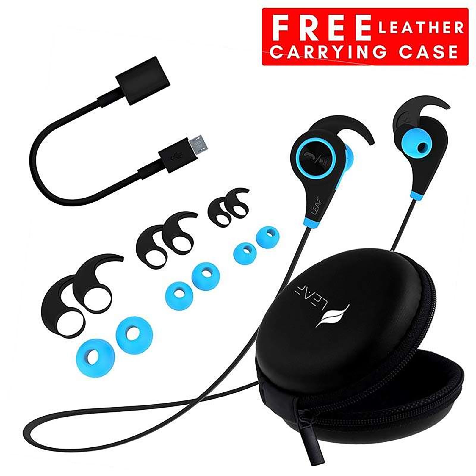 LEAF Ear Deep Bass Bluetooth Earphones (Cool Blue)_5