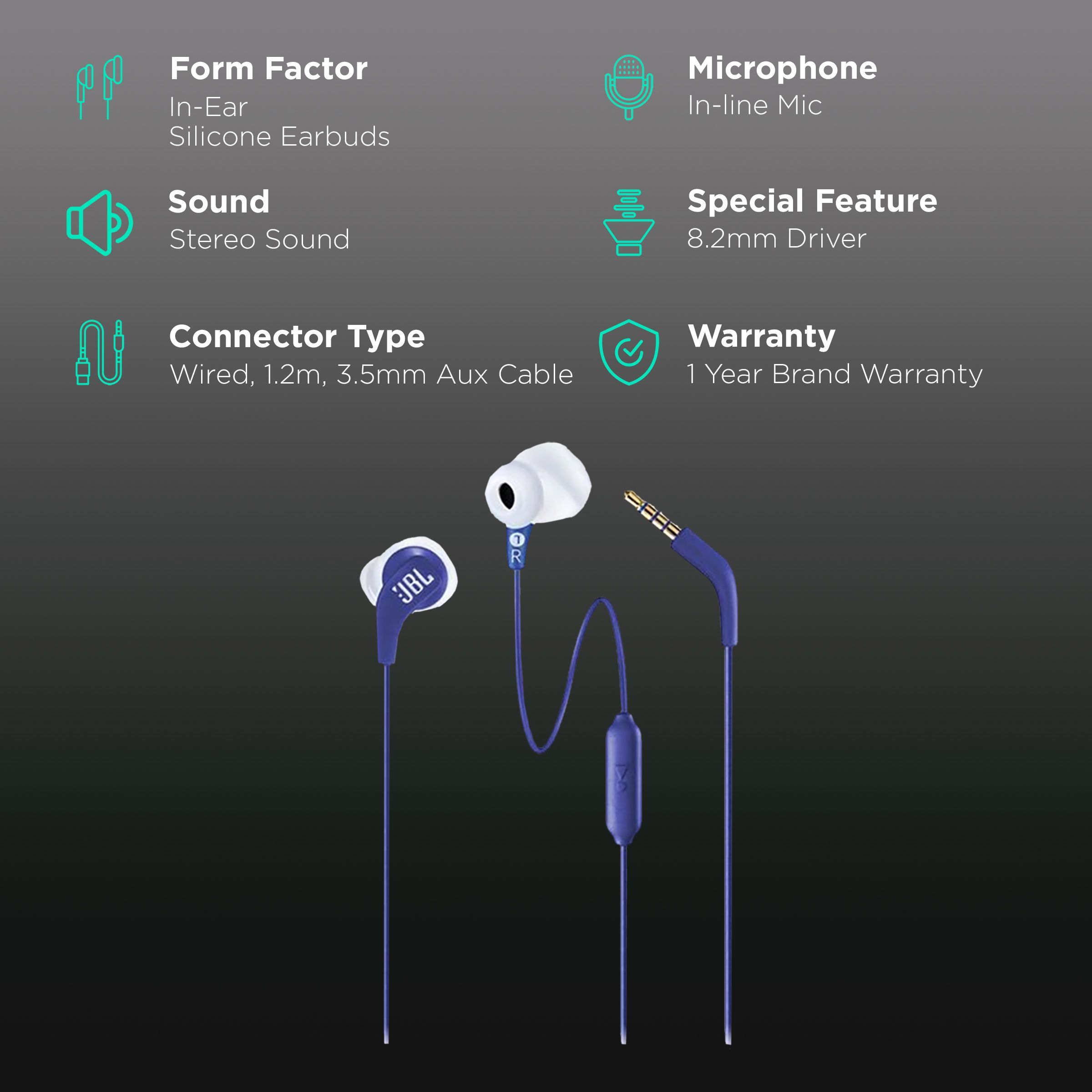 JBL Endurance RUN F102-0292-M00 Wired Earphone with Mic (In Ear, Blue)_2