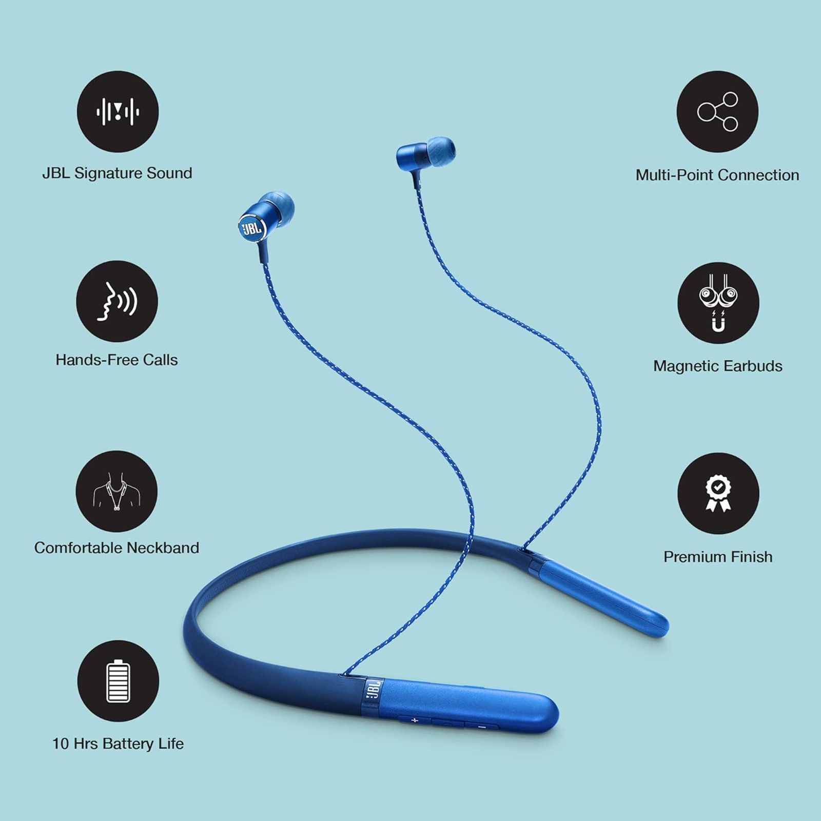 JBL Live 200BT Bluetooth Earphones (Blue)_13