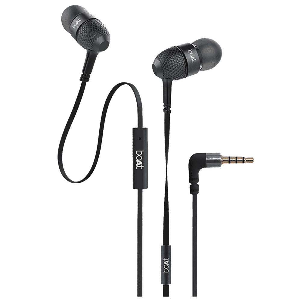 boAt BassHeads 228 Wired Earphone with Mic (In Ear, Black)_1