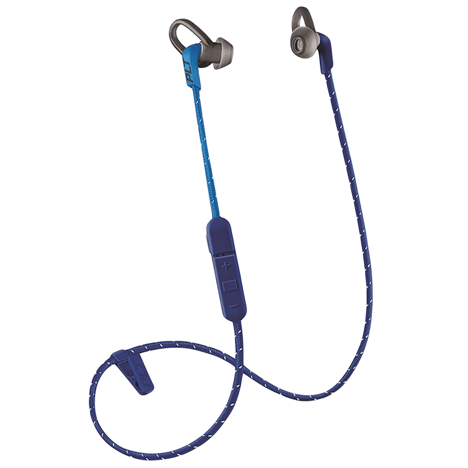 plantronics BackBeat 305 Neckband with Active Noise Cancellation (IPX5 Water Resistant, Patent Pending Eartip Design, Blue)_1
