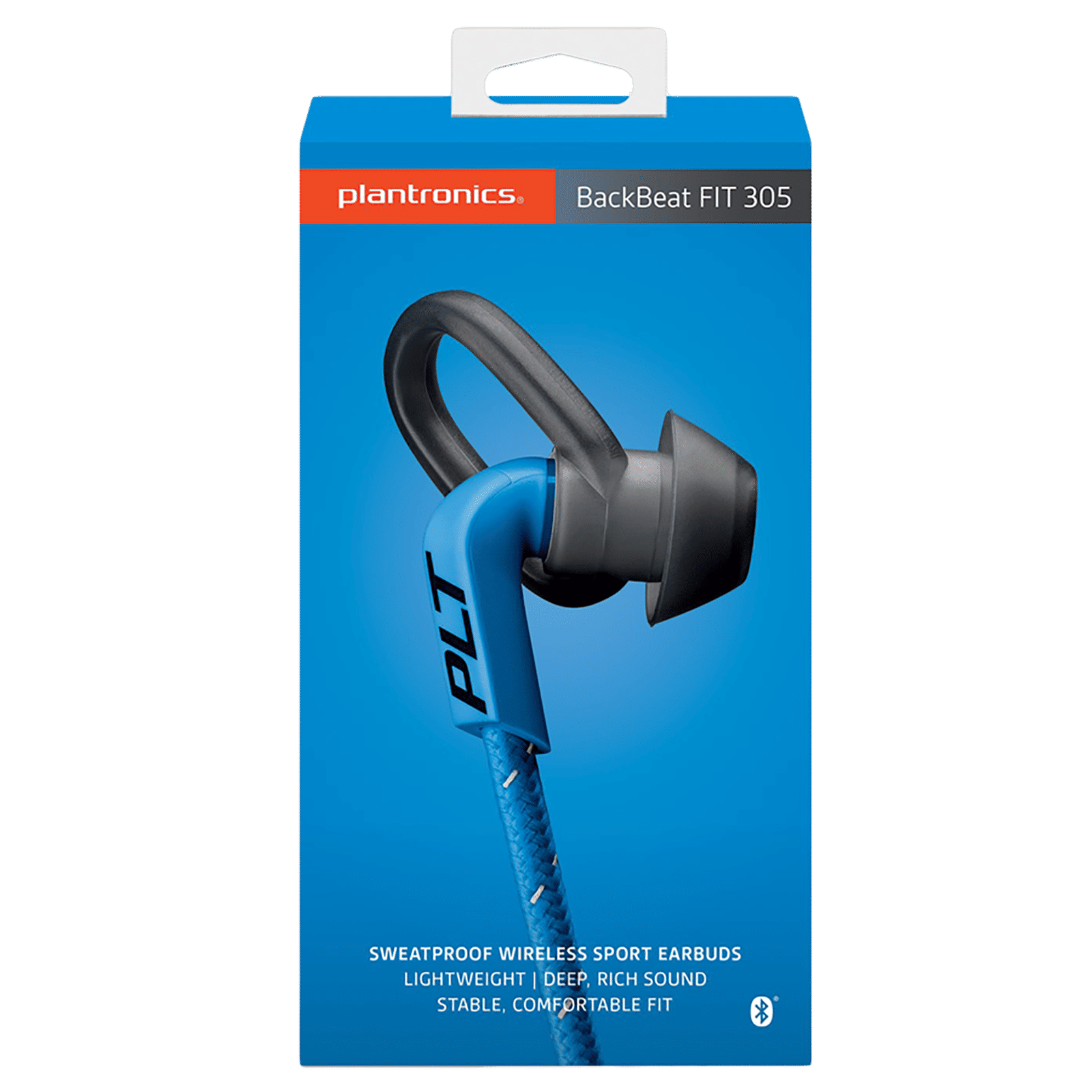 plantronics BackBeat 305 Neckband with Active Noise Cancellation (IPX5 Water Resistant, Patent Pending Eartip Design, Blue)_8