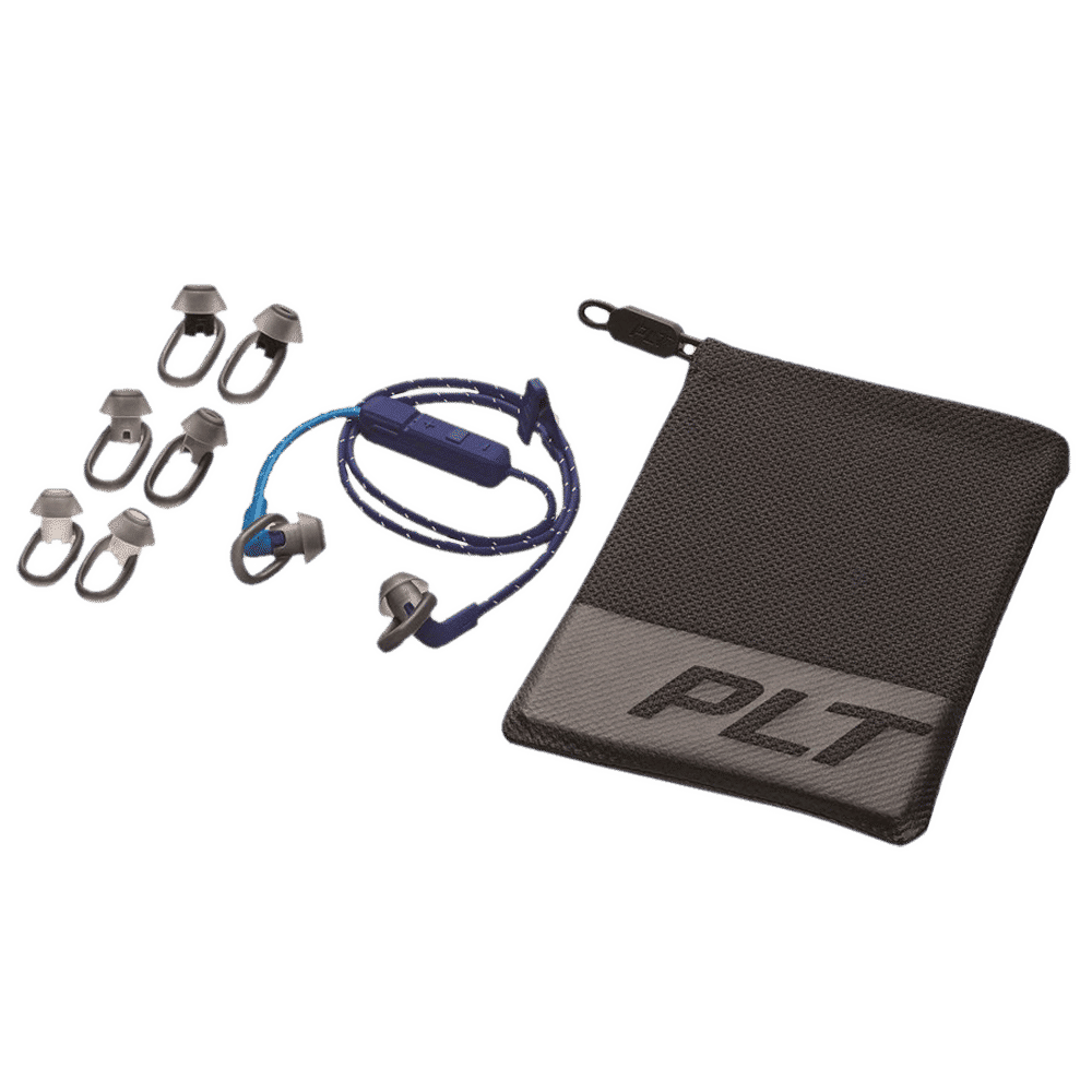 plantronics BackBeat 305 Neckband with Active Noise Cancellation (IPX5 Water Resistant, Patent Pending Eartip Design, Blue)_9