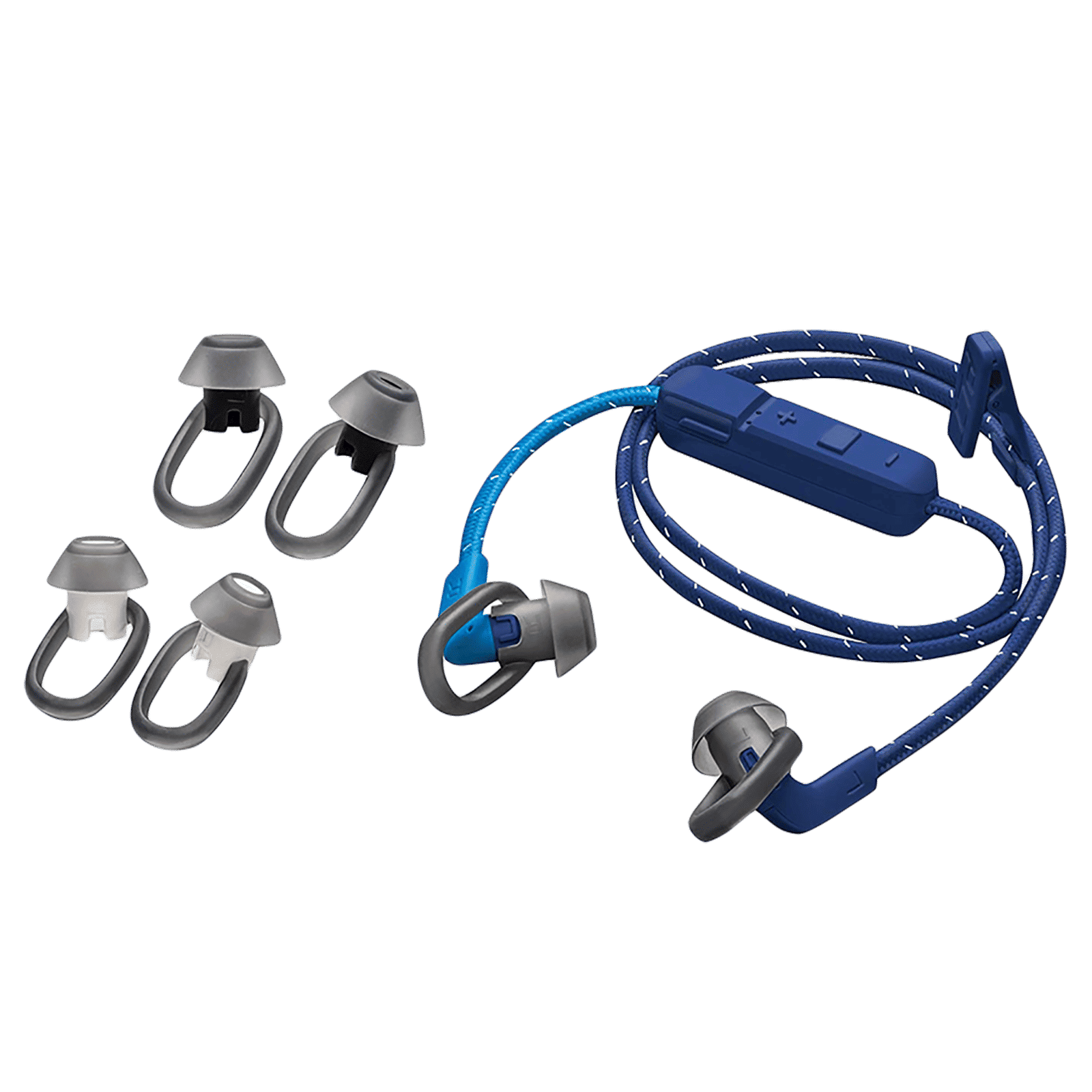 plantronics BackBeat 305 Neckband with Active Noise Cancellation (IPX5 Water Resistant, Patent Pending Eartip Design, Blue)_10