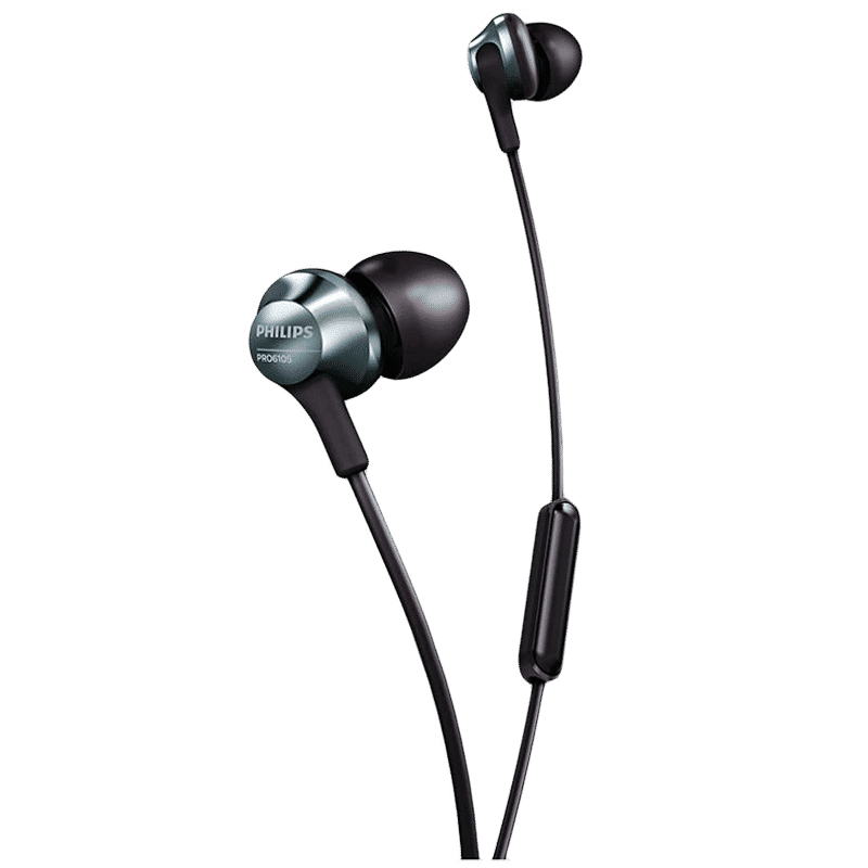 PHILIPS PRO6105BK/00 Wired Earphone with Mic (In Ear, Black)_1