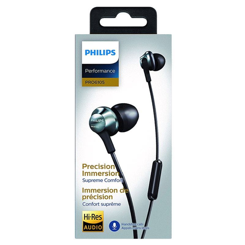 PHILIPS PRO6105BK/00 Wired Earphone with Mic (In Ear, Black)_8