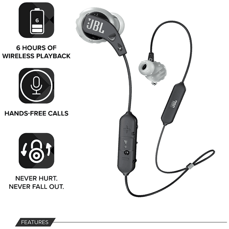 JBL Endurance Run JBLENDURRUNBTBLK Neckband (IPX5 Sweat & Water Resistant, 6 Hours Playtime, Black)_6