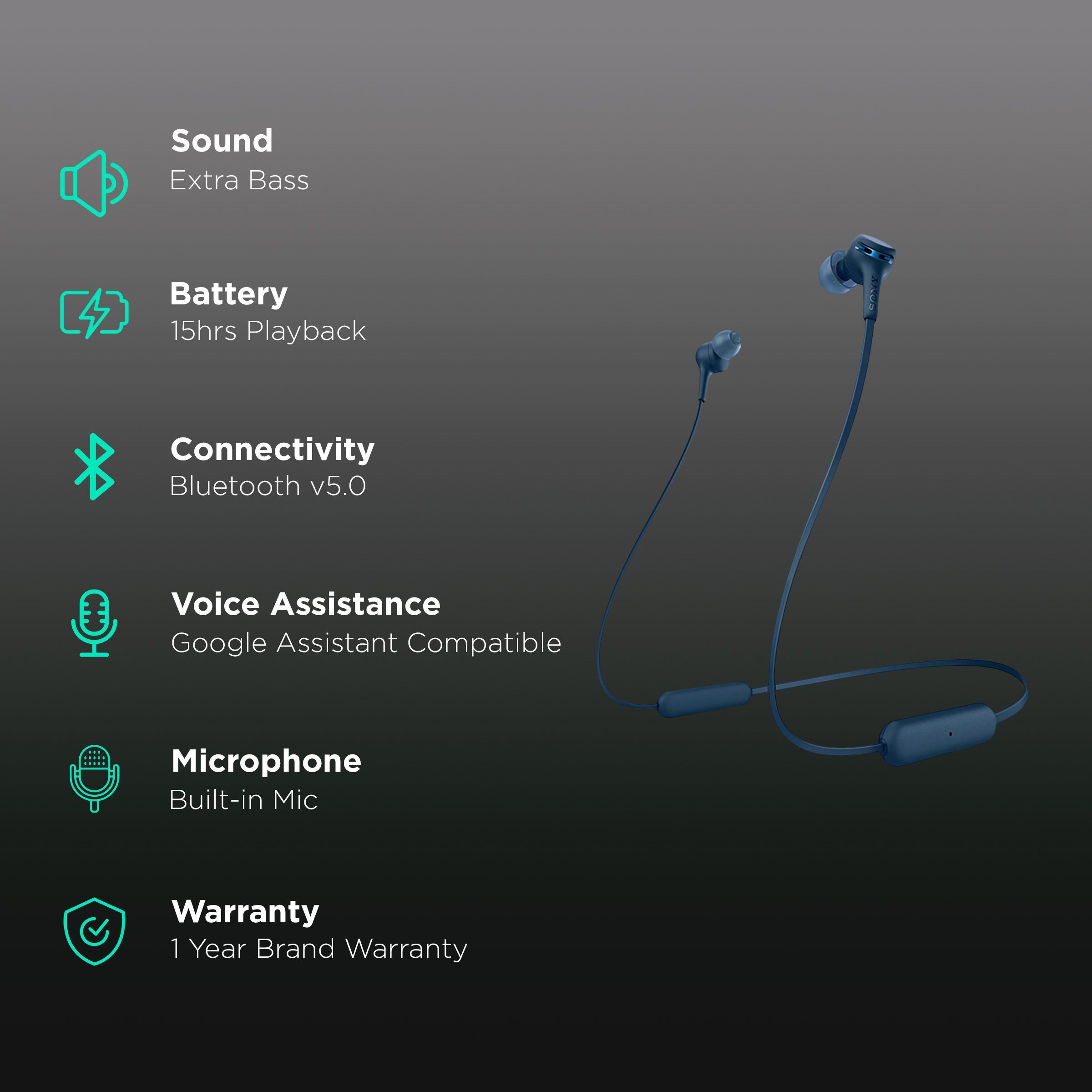 SONY Extra Bass WI-XB400/LZ IN Neckband (15 Hours Playtime, Blue)_2
