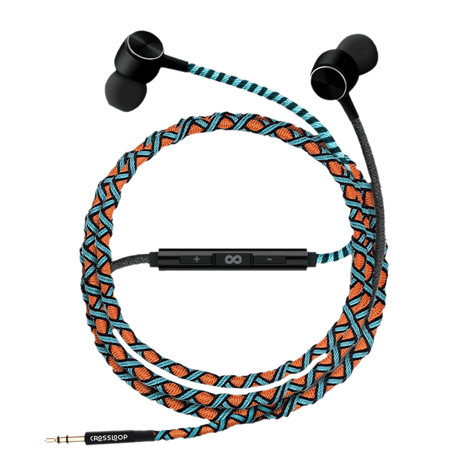 CROSSLOOP Pro CSLE012-E Wired Earphone with Mic ( In-Ear, Orange/Blue )_8