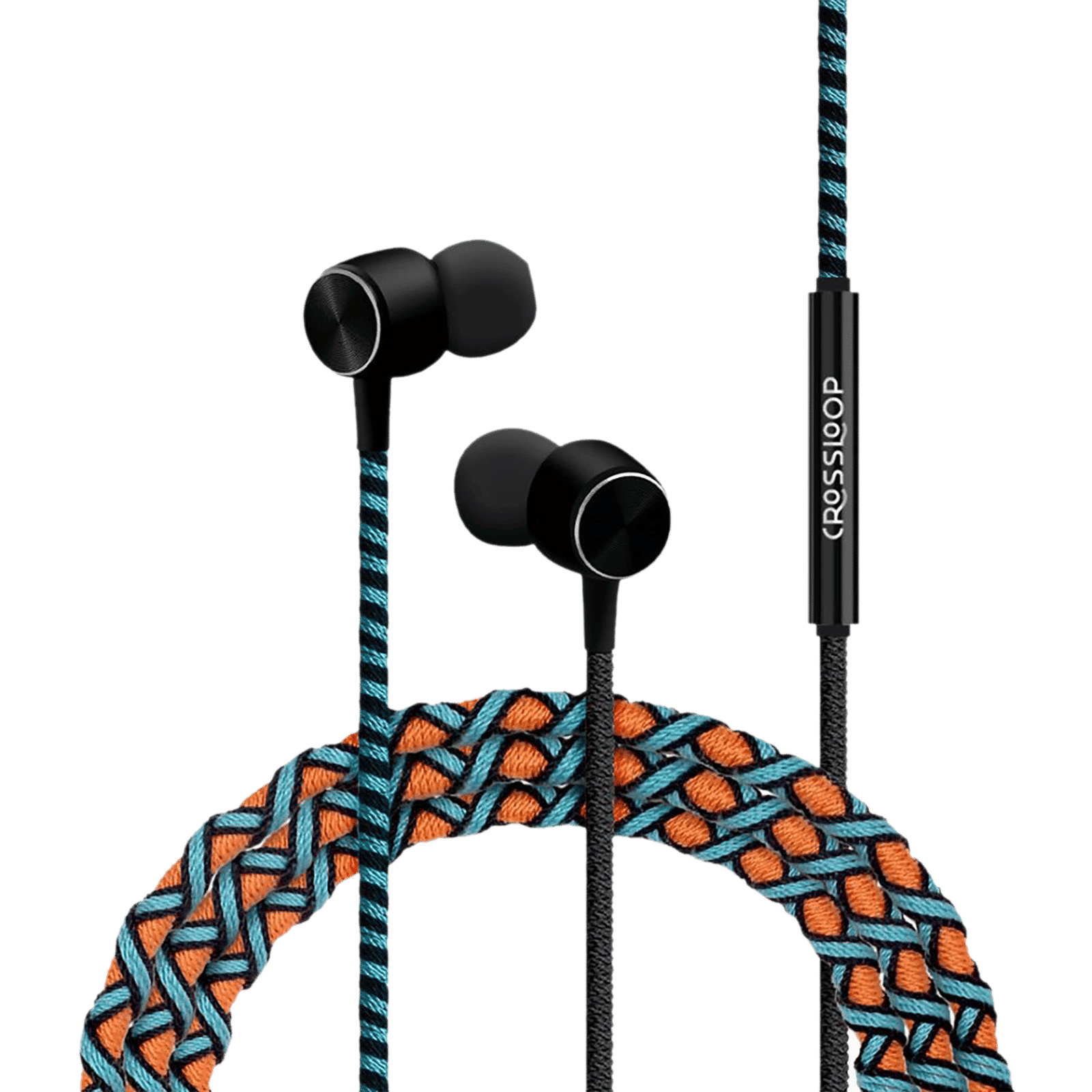 CROSSLOOP Pro CSLE012-E Wired Earphone with Mic ( In-Ear, Orange/Blue )_9