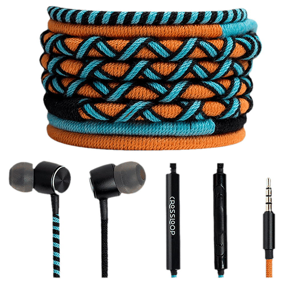 CROSSLOOP Pro CSLE012-E Wired Earphone with Mic ( In-Ear, Orange/Blue )_7