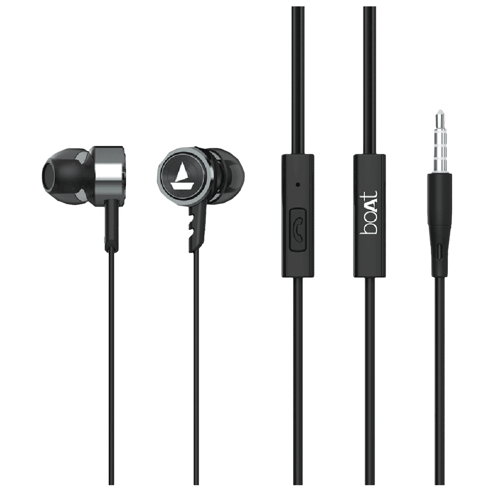 boAt Bassheads 122 Wired Earphone with Mic (In Ear, Gun Metal)_1