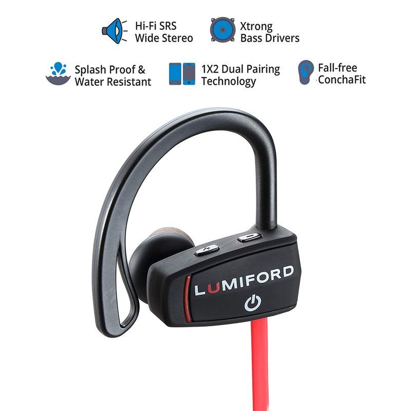 LUMIFORD XploriaHD XP30 Neckband with Passive Noise Cancellation (IPX7 Waterproof, Multi Functional Button, Black)_5