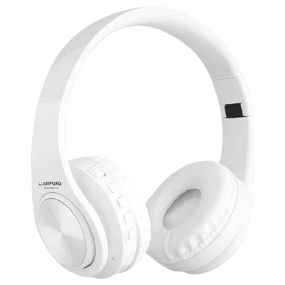 LUMIFORD Long Drive HD95 Bluetooth Headphone with Mic (Over-Ear, White)_1