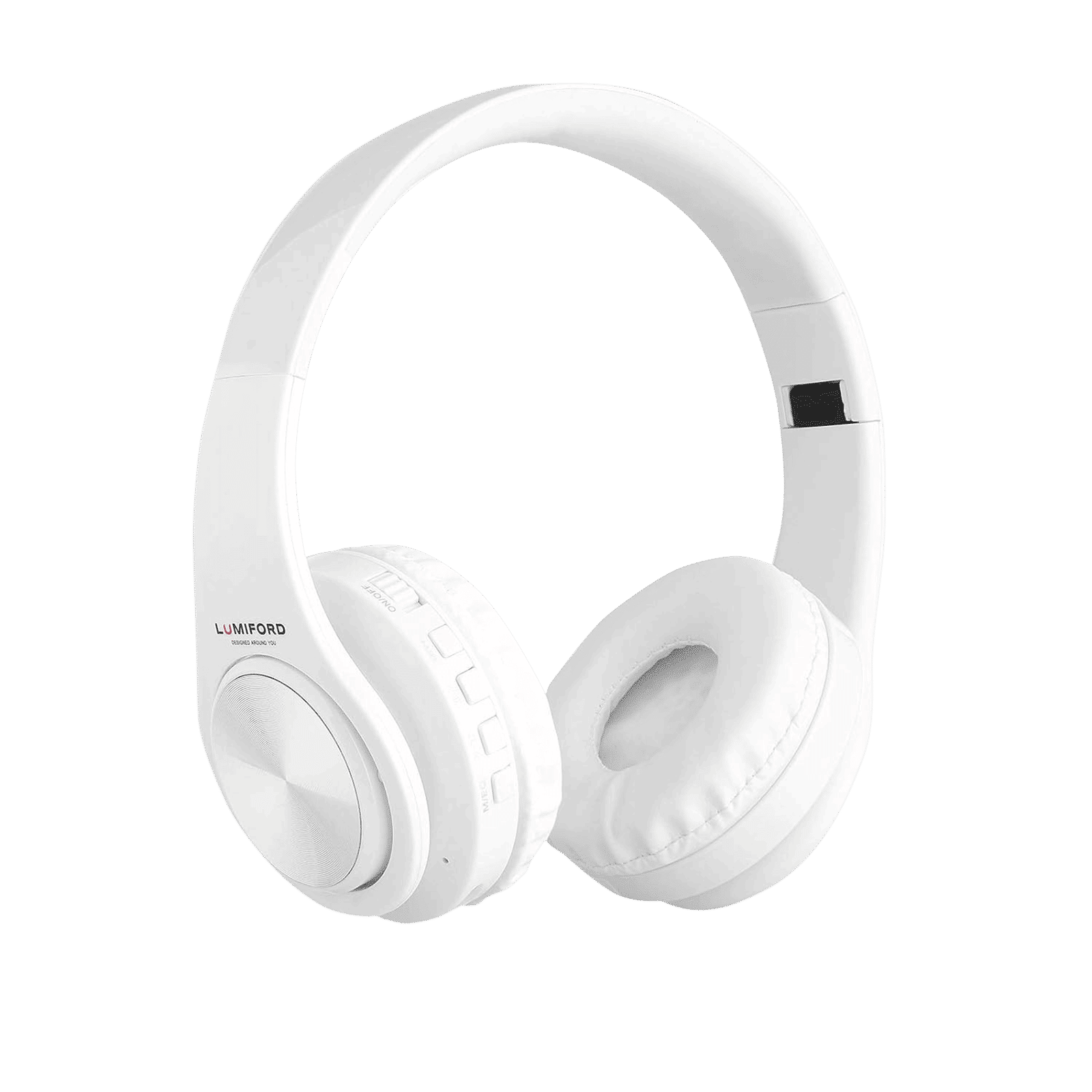 LUMIFORD Long Drive HD95 Bluetooth Headphone with Mic (Over-Ear, White)_4