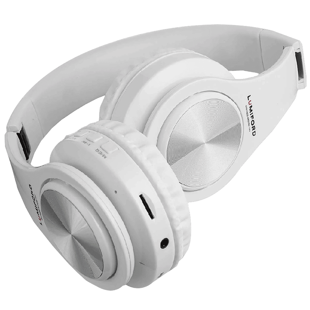 LUMIFORD Long Drive HD95 Bluetooth Headphone with Mic (Over-Ear, White)_6