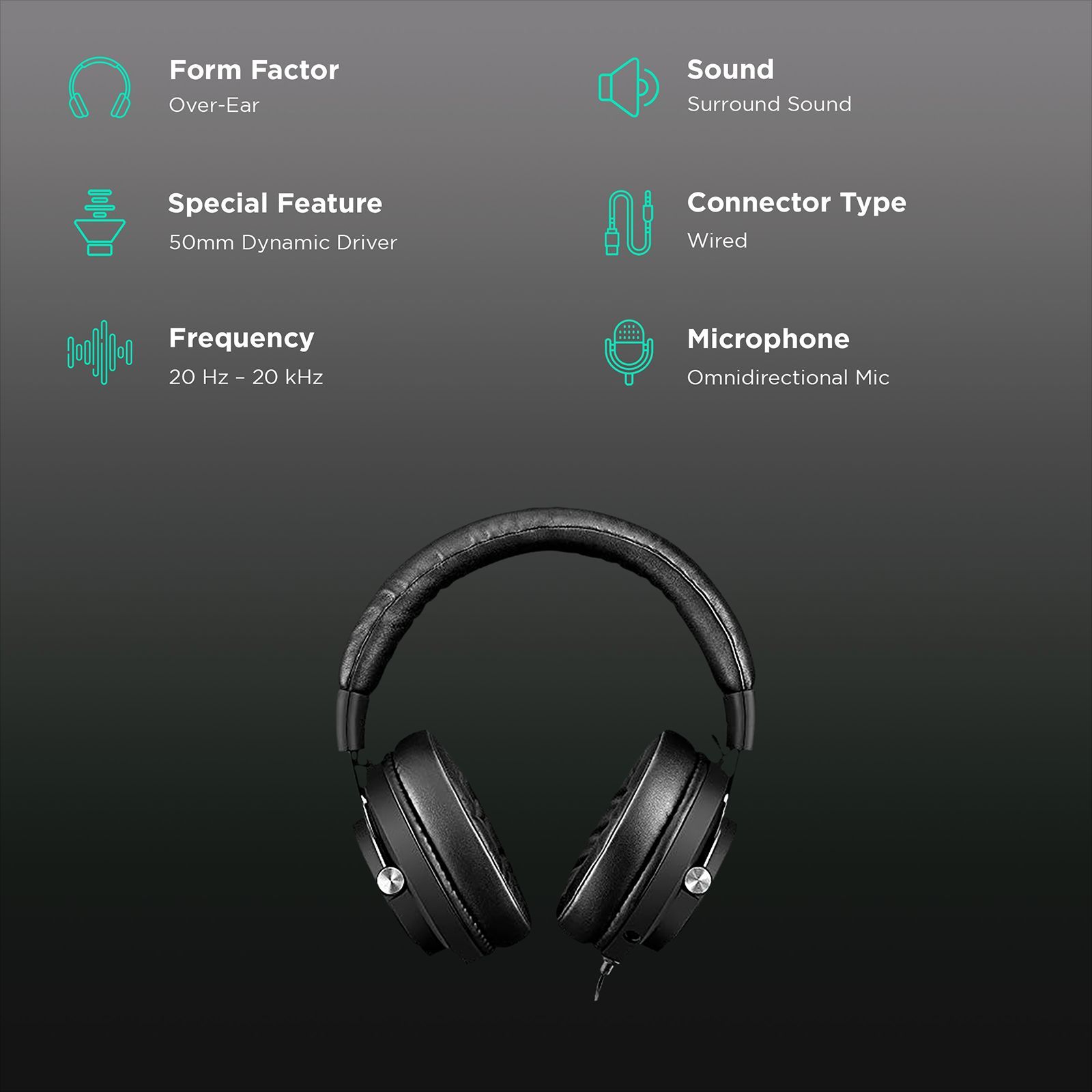 rapoo Backlit Over-Ear Headset (VH150, Black)_2