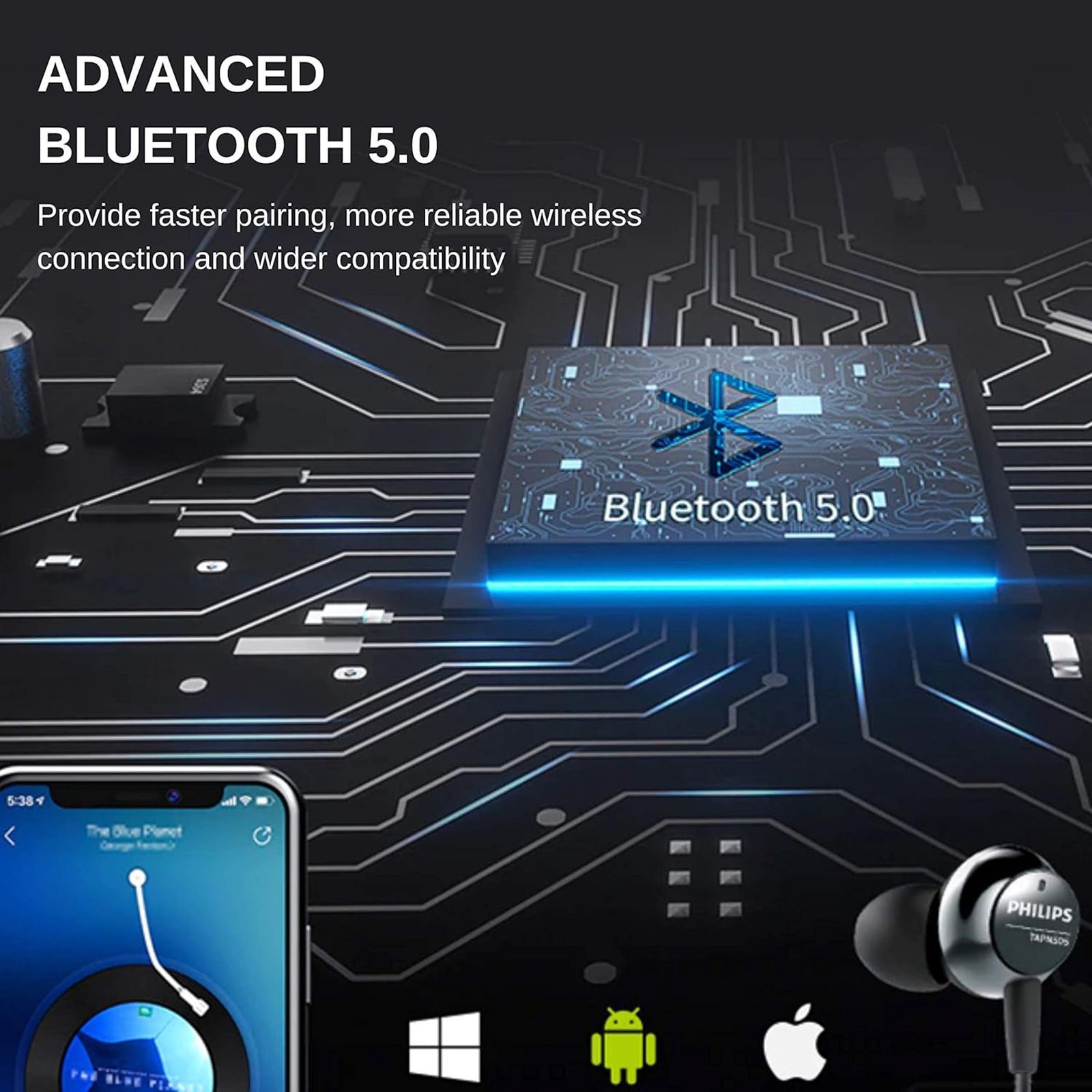 PHILIPS TAPN402 In-Ear Wireless Earphones (Black)_11