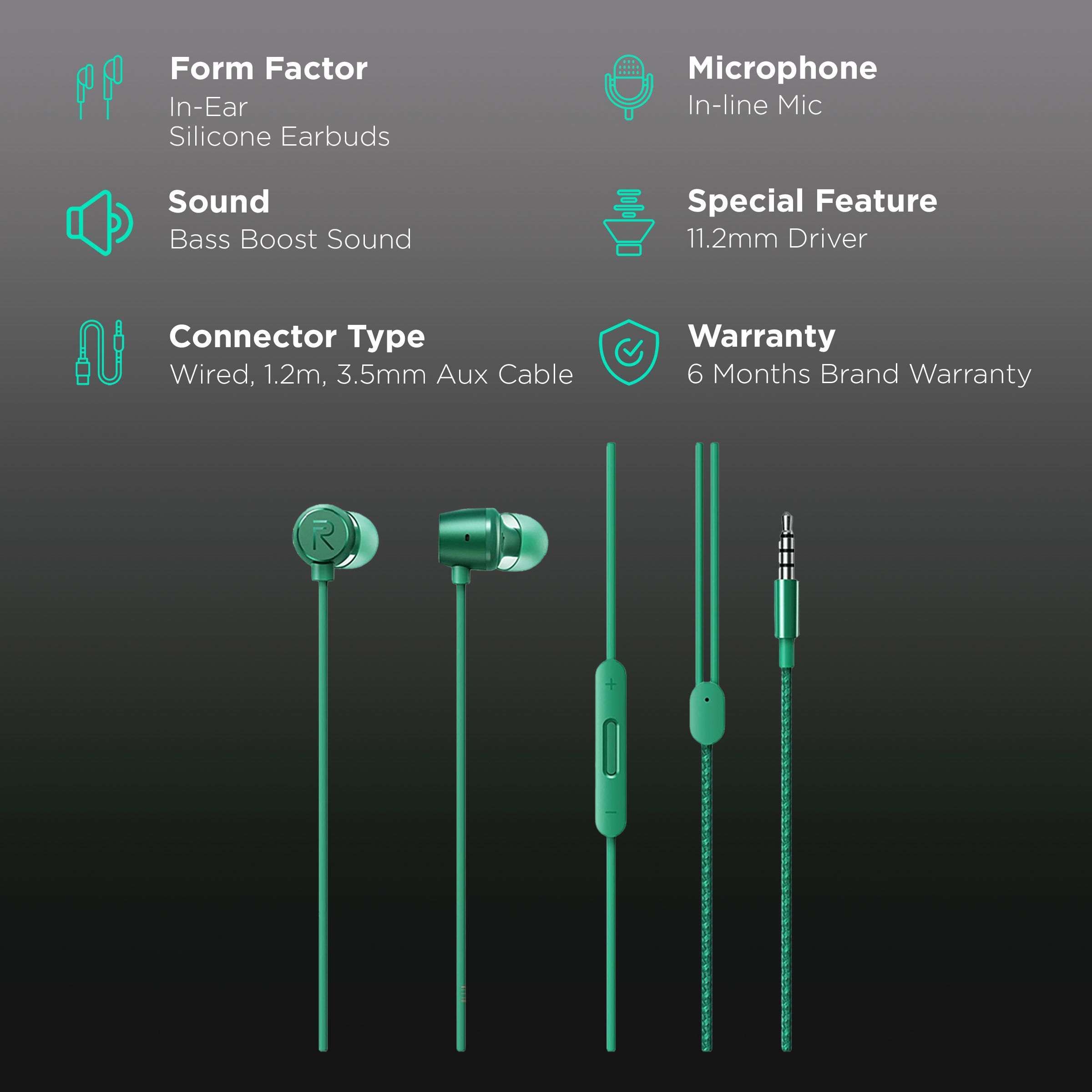 realme Buds 2 ACCFMGJYG25NE3BZ Wired Earphone with Mic (In Ear, Green)_2