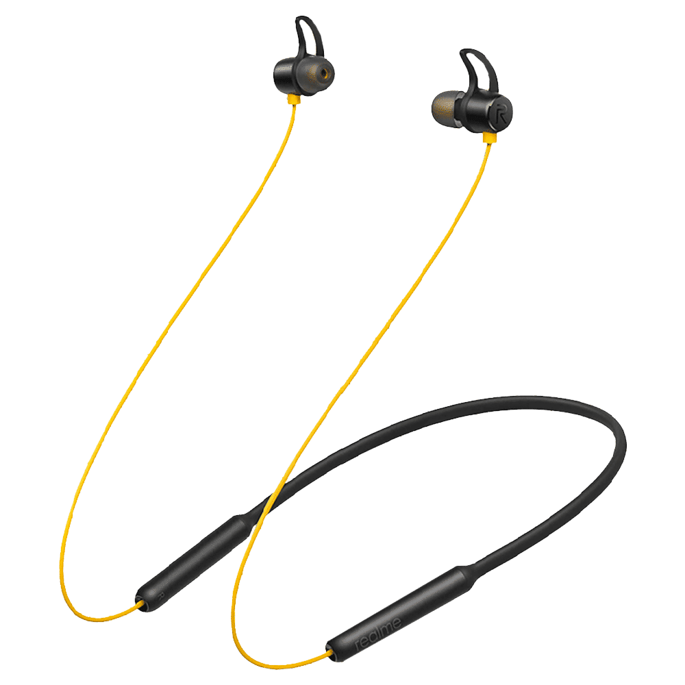 realme Buds ACCFHGZFS7GB9CVM Neckband (IPX4 Sweat Resistant, 12 Hours Playtime, Yellow)_1