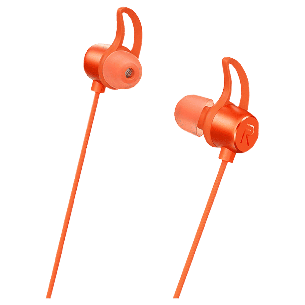 realme Buds ACCFHX58HCGJXGGF Neckband (IPX4 Sweat Resistant, 12 Hours Playtime, Orange)_3