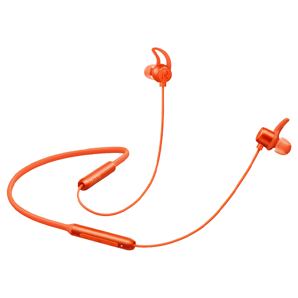 realme Buds ACCFHX58HCGJXGGF Neckband (IPX4 Sweat Resistant, 12 Hours Playtime, Orange)_5