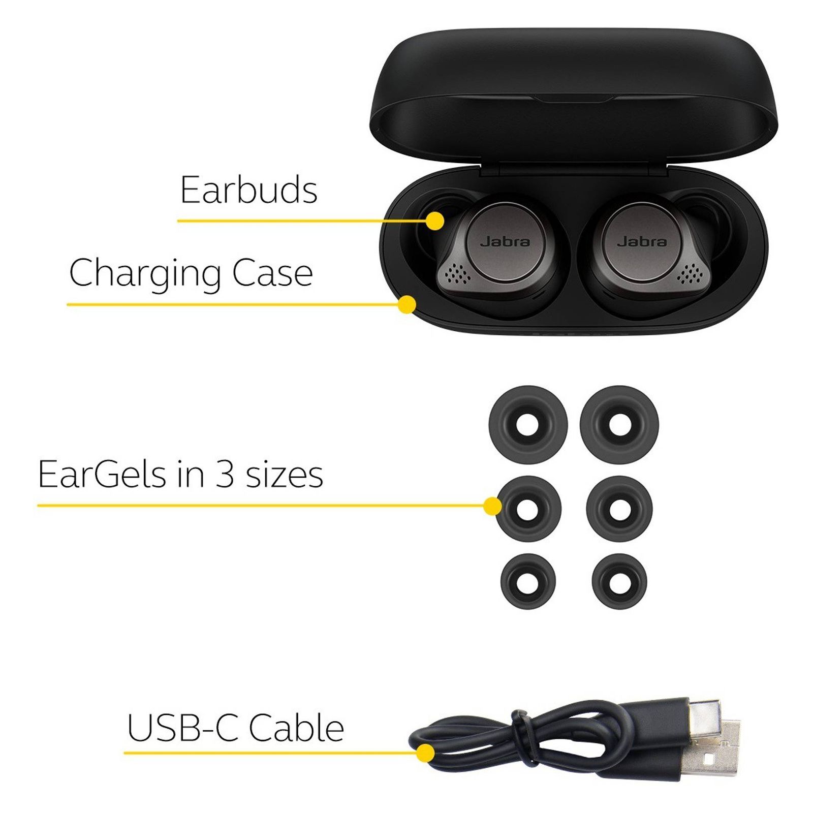 Jabra Elite 75t 100-99090001-40 In-Ear Active Noise Cancellation Truly Wireless Earbuds with Mic (Bluetooth 5.0, Voice Assistant Supported, Black)_10