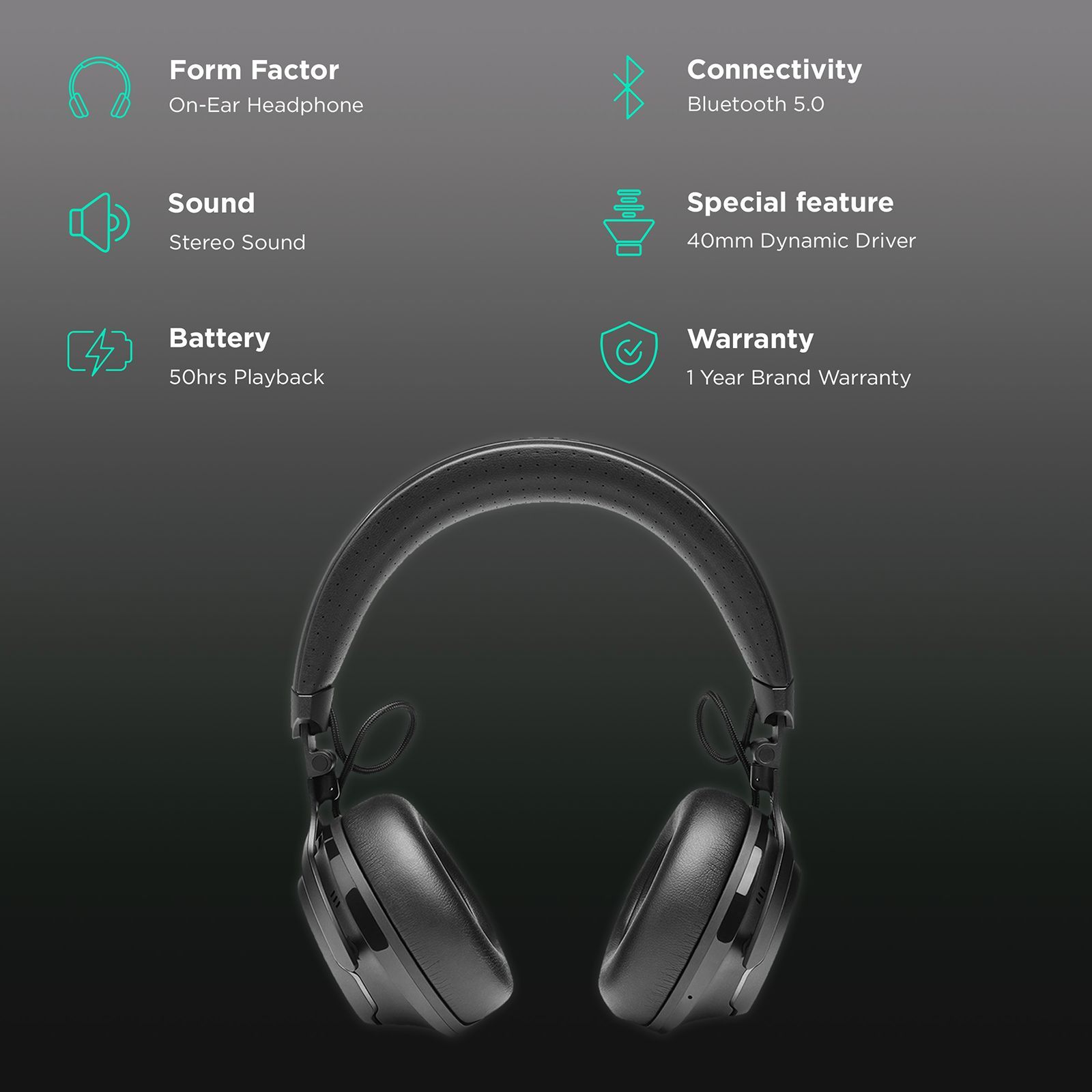 JBL Club 700 JBLCLUB700BTBLK Bluetooth Headphone with Mic (Ambient Aware & TalkThru, On Ear, Black)_2