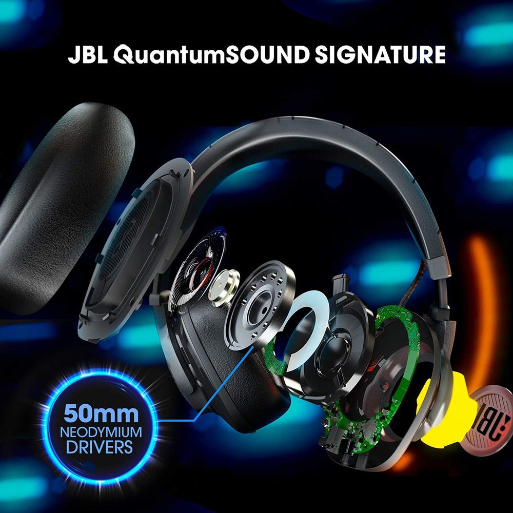 JBL Quantum 300 JBLQUANTUM300BLK Wired Gaming Headset (Fabric Headband, Over Ear, Black)_8