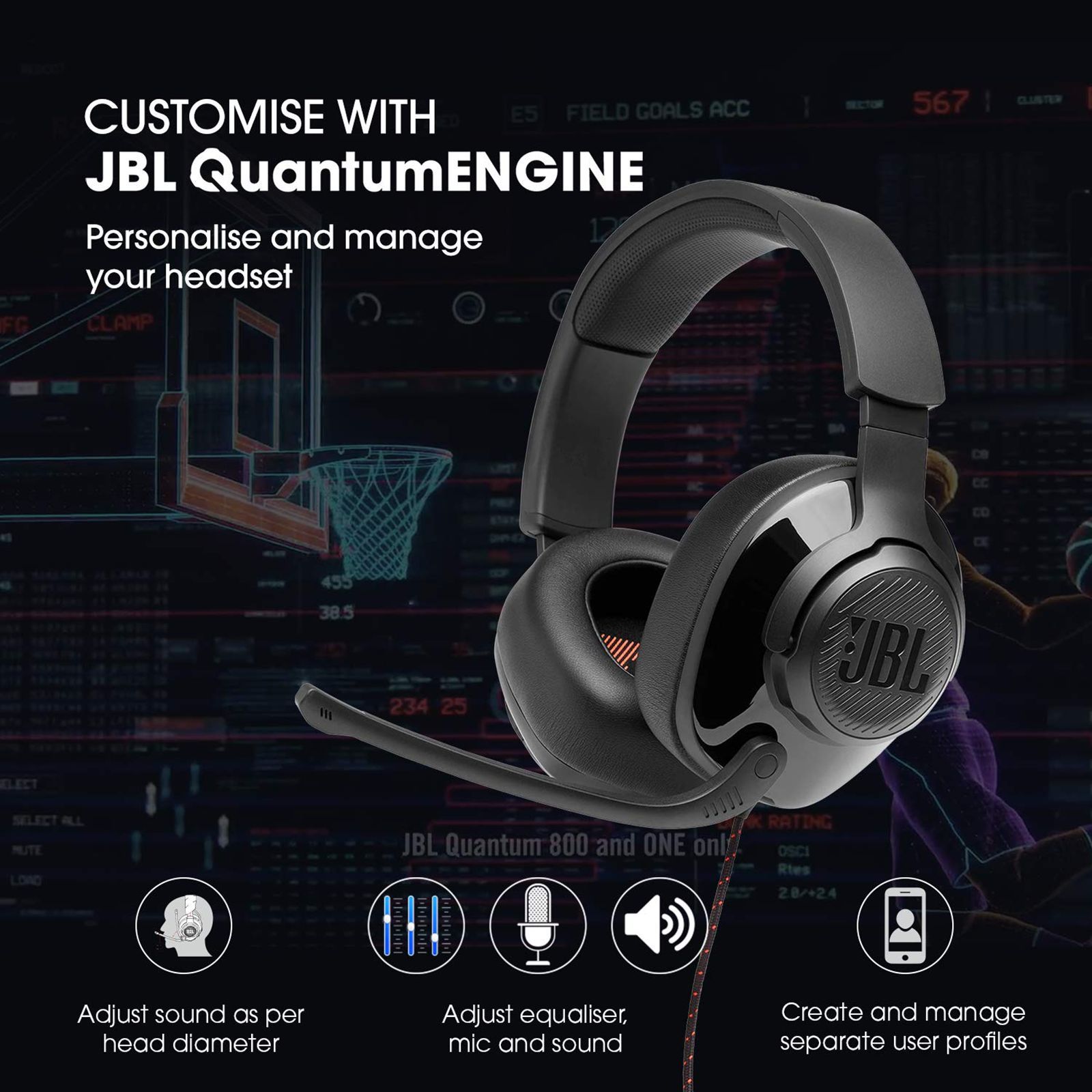 JBL Quantum 300 JBLQUANTUM300BLK Wired Gaming Headset (Fabric Headband, Over Ear, Black)_11