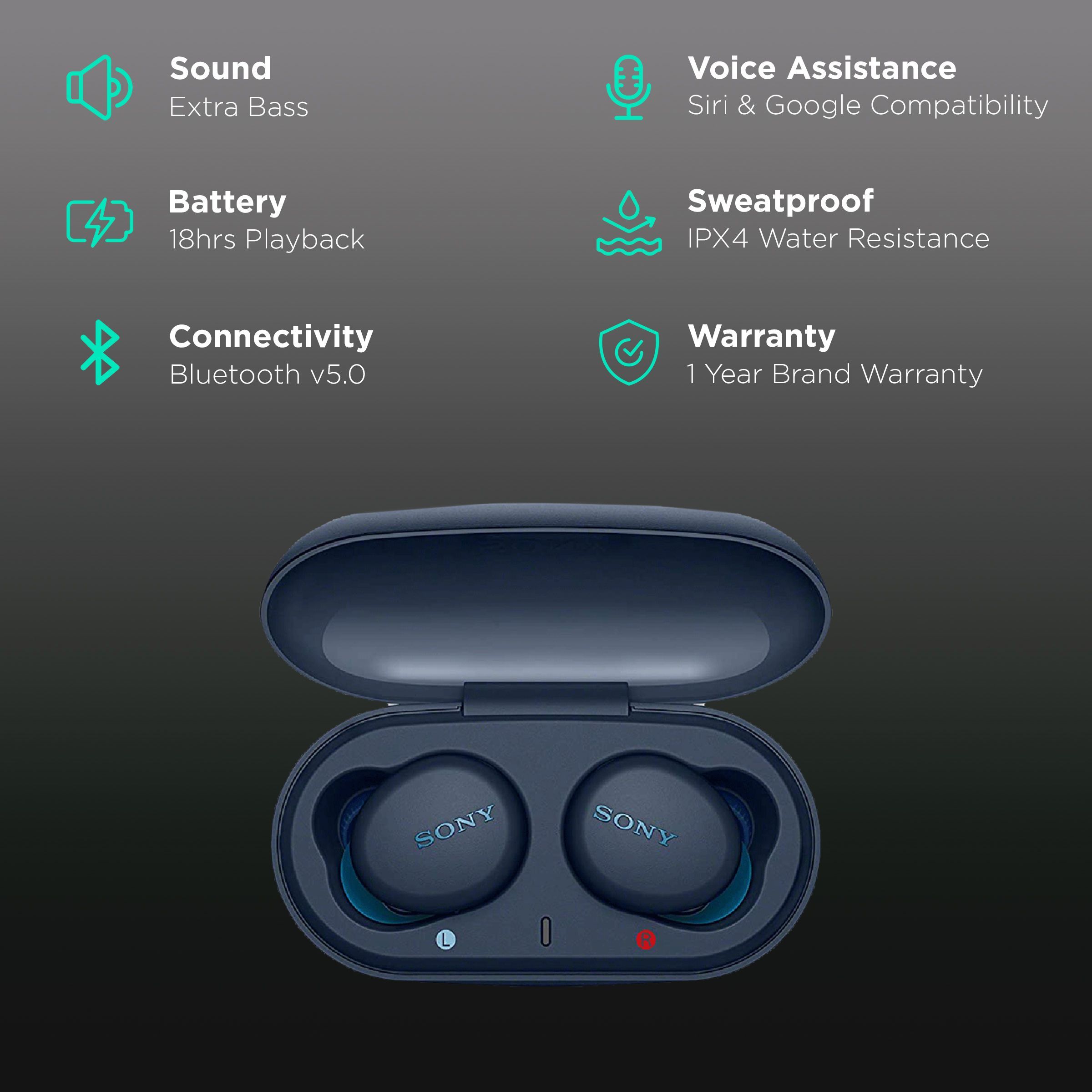 SONY WF-XB700 TWS Earbuds (IPX4 Water Resistant, 18 Hours Playback, Blue)_2