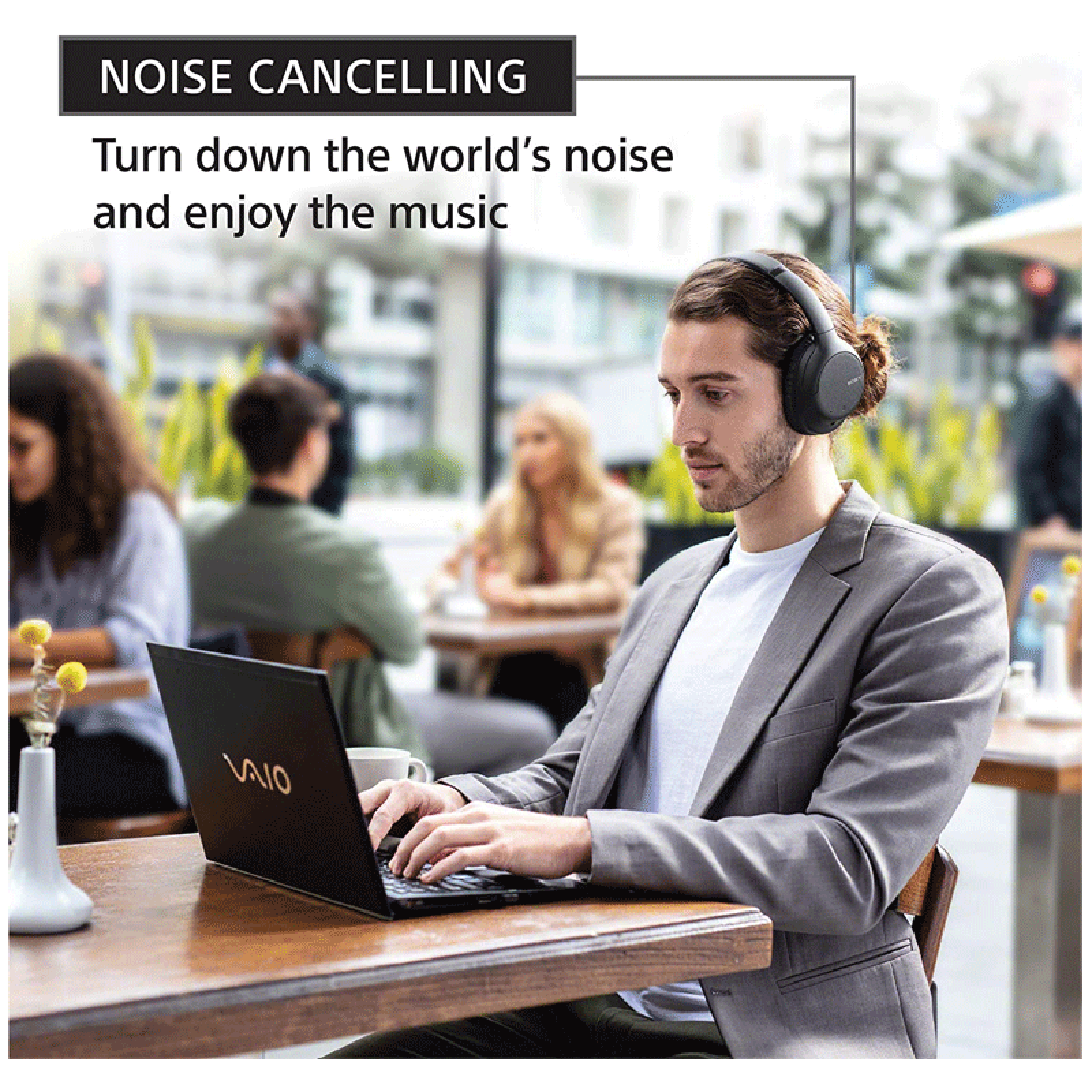 SONY WH-CH710N Bluetooth Headphone with Mic (Dual Connectivity, Over Ear, Black)_8