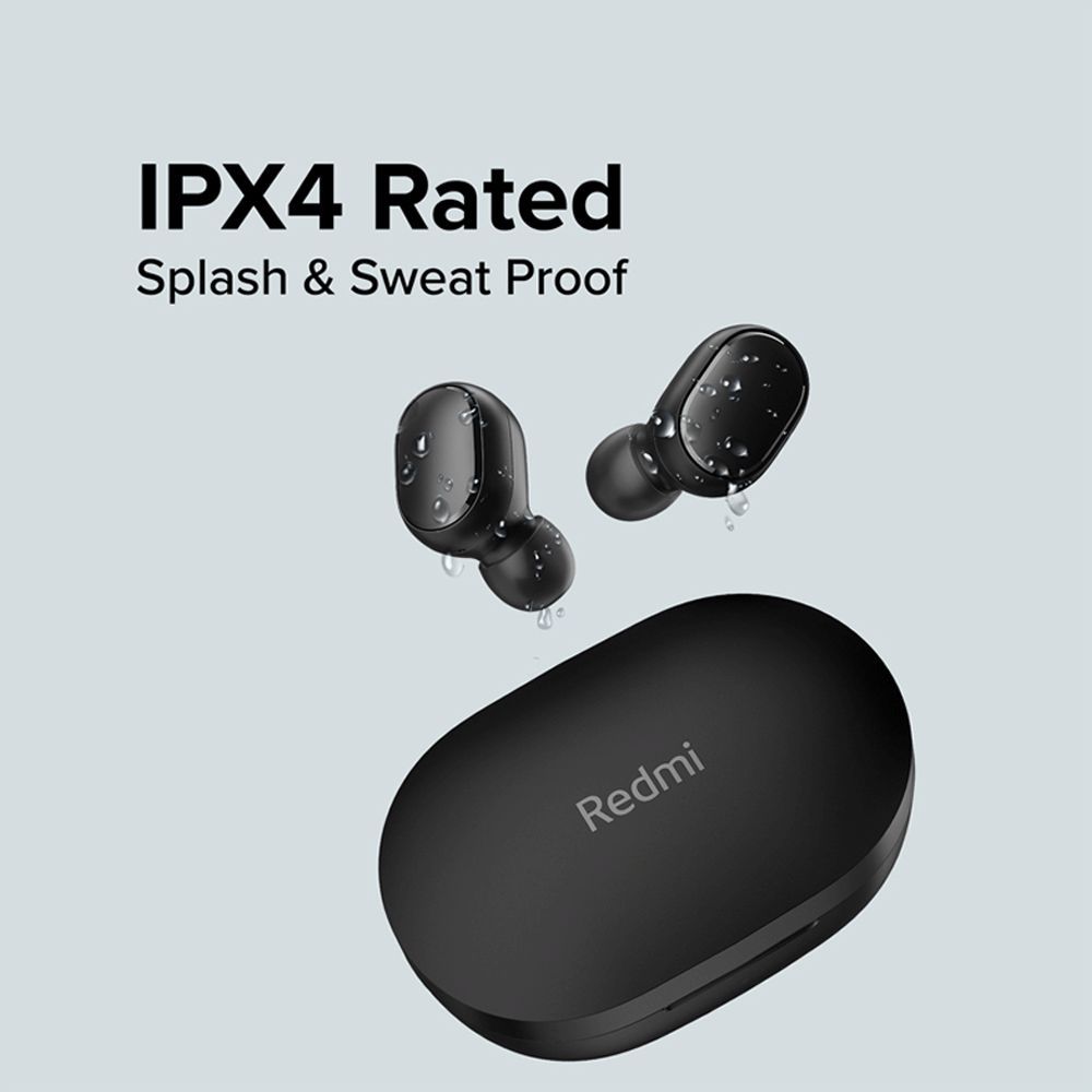 Redmi 2C BHR4637IN TWS Earbuds with Environmental Noise Cancellation (IPX4 Splash & Sweatproof Resistant, 12 Hours Playback, Black)_7