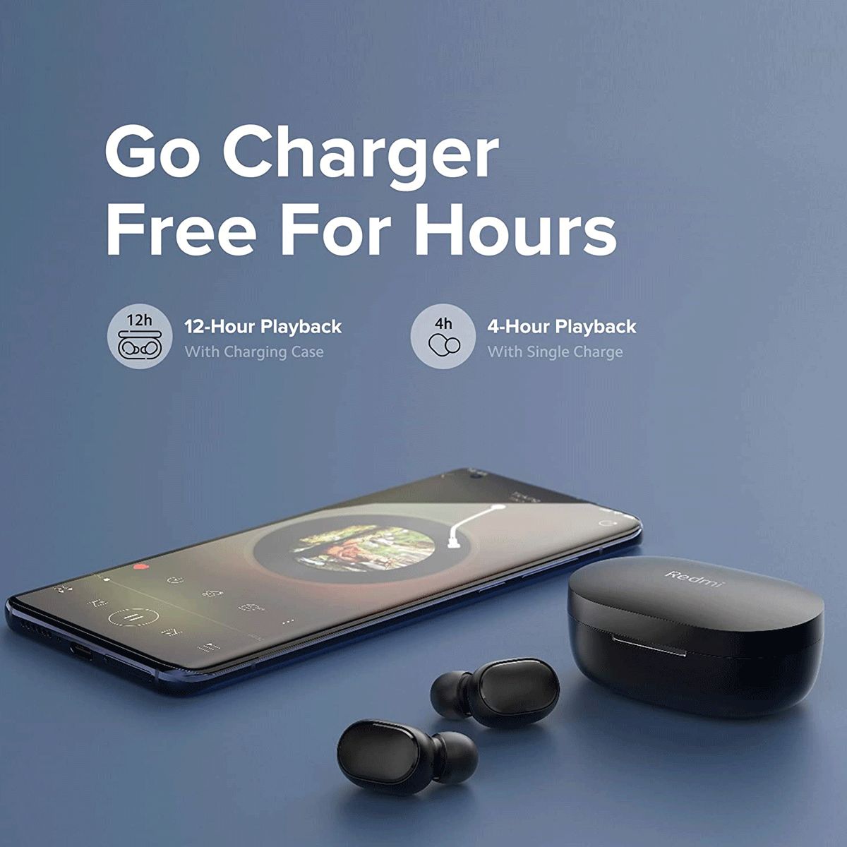 Redmi 2C BHR4637IN TWS Earbuds with Environmental Noise Cancellation (IPX4 Splash & Sweatproof Resistant, 12 Hours Playback, Black)_11