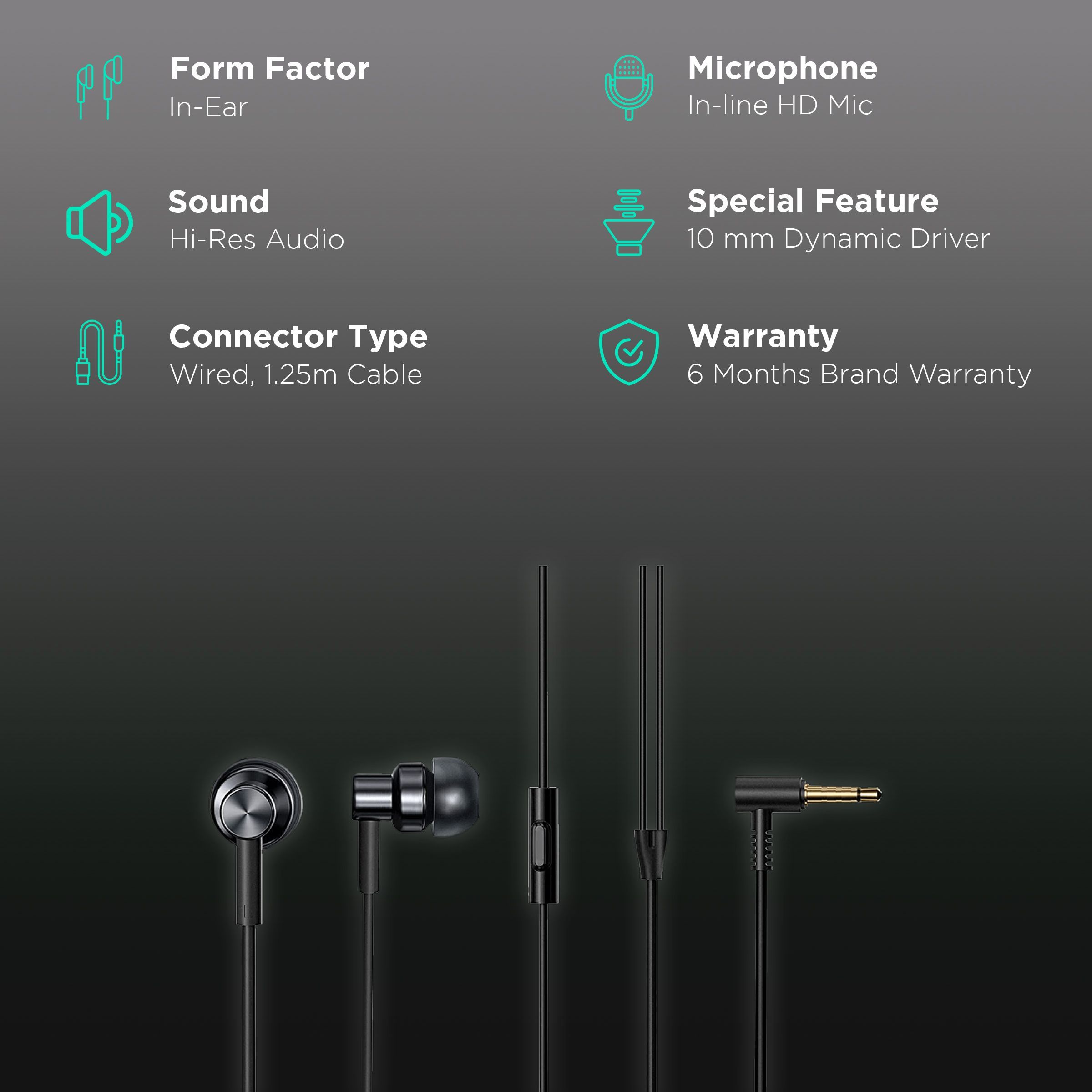Redmi BHR4205IN Wired Earphone with Mic (In Ear, Black)_2