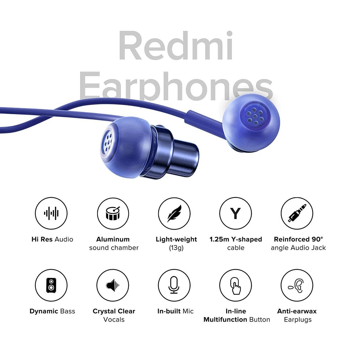 Redmi BHR4207IN Wired Earphone with Mic (In Ear, Blue)_9
