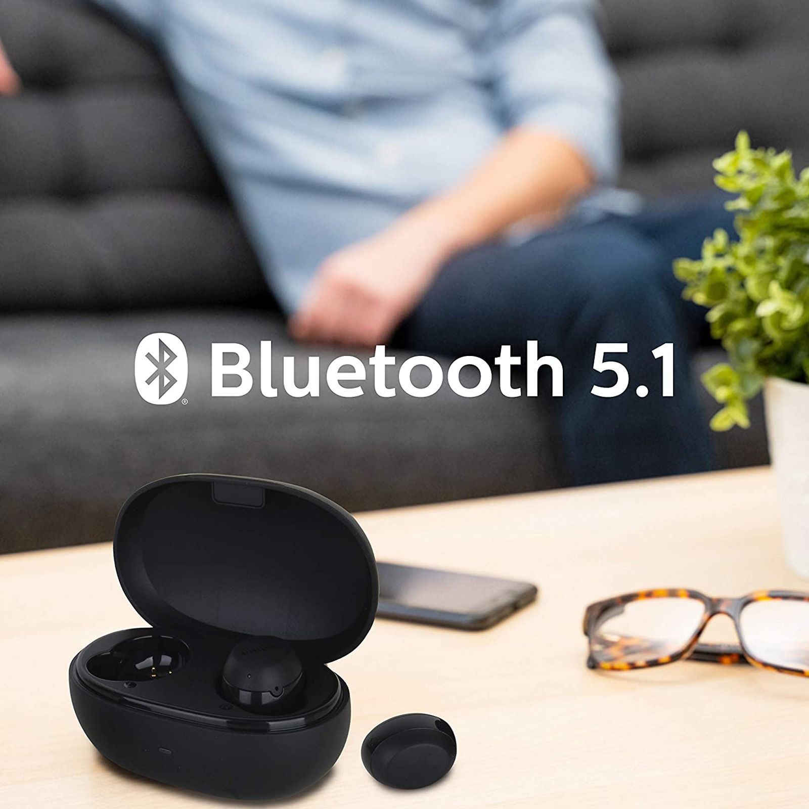 PHILIPS TAT1235BK/97 TWS Earbuds (Splash Resistant, Echo Cancellation, Black) PHILIPS TAT1235BK/97 TWS Earbuds (Splash Resistant, Echo Cancellation, Black)_8